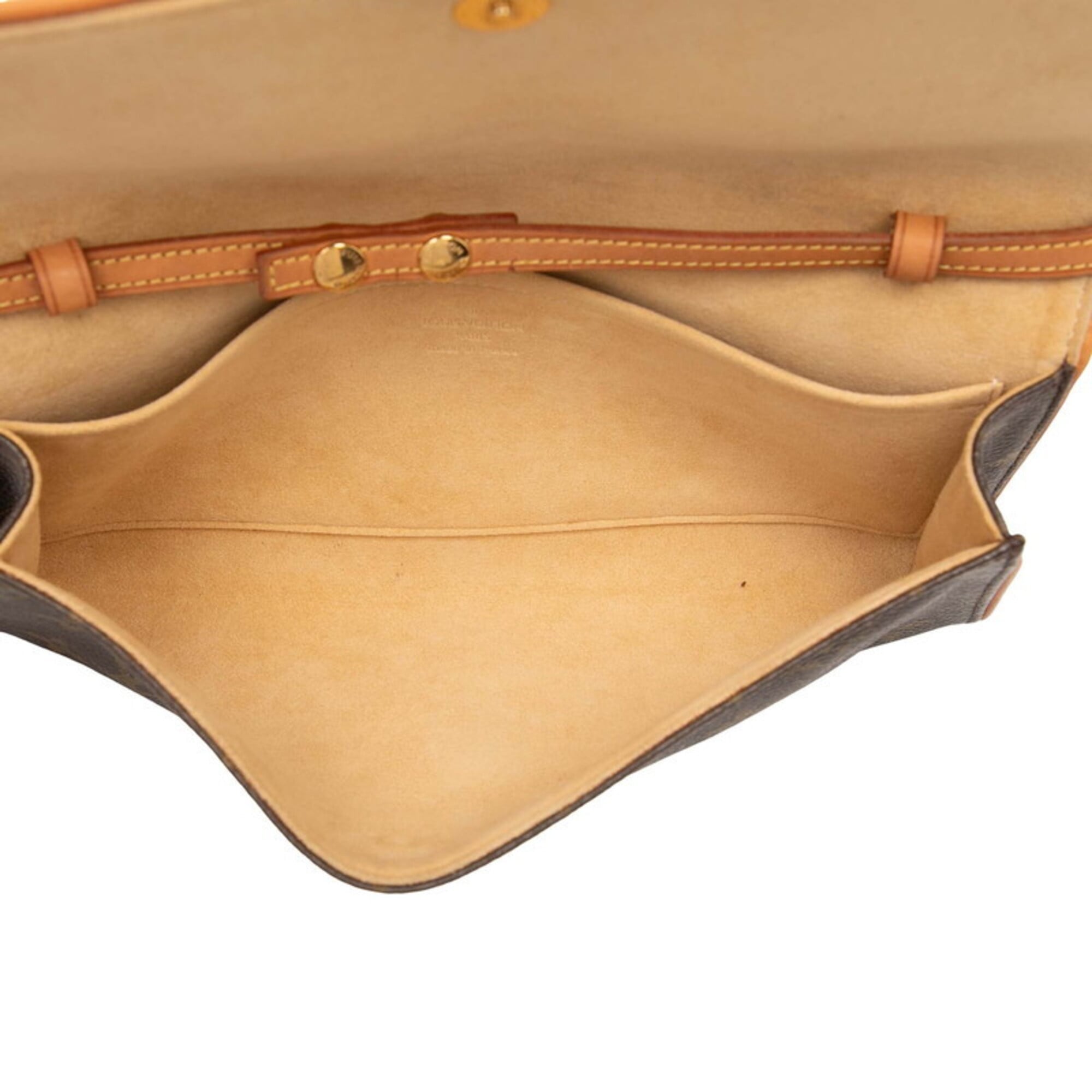 Louis Vuitton Brown Pvc Leather Pochette Shoulder Bag (Pre-Owned)