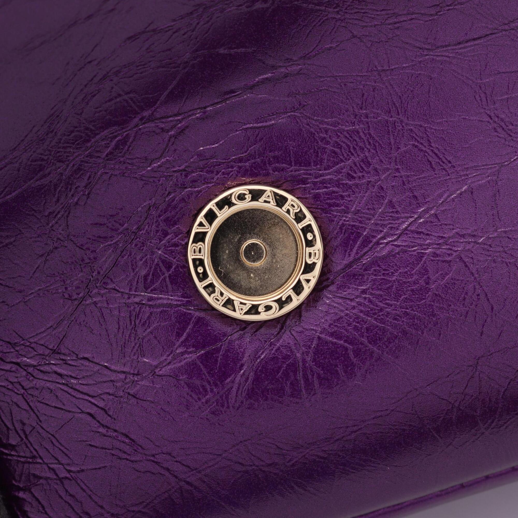 Bvlgari Purple Leather Handbag (Pre-Owned)