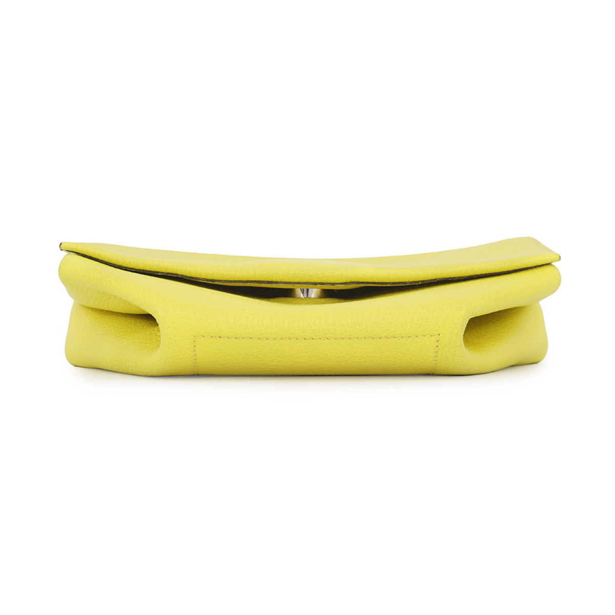 Hermes Lime Chevre Myzore Leather Clutch Bag Handbag (Pre-Owned)