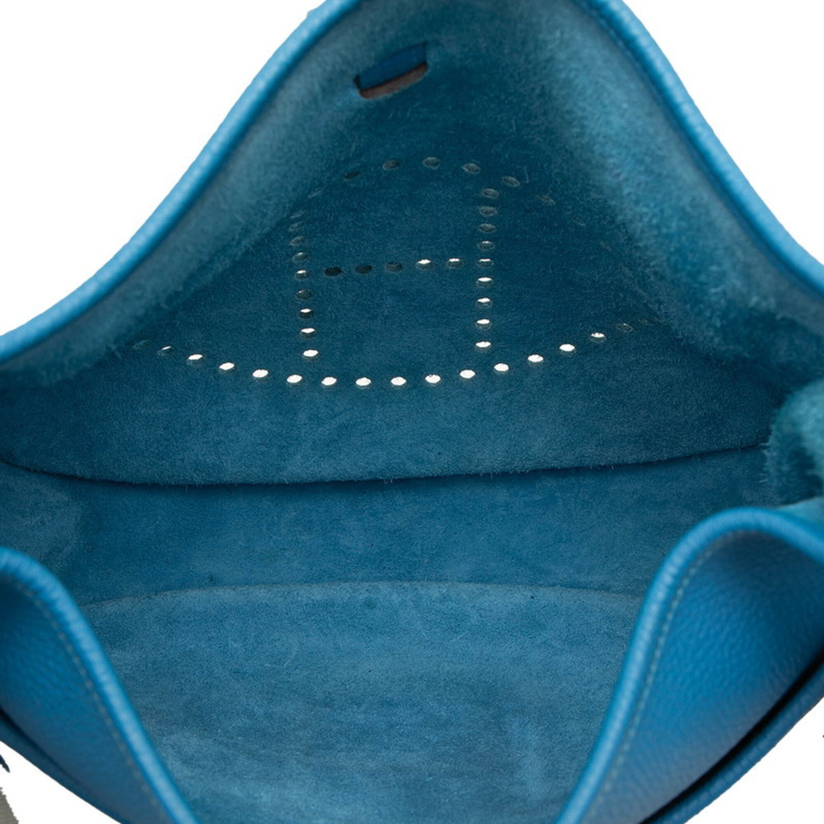 Hermes Blue Taurillon Clemence Leather Shoulder Bag (Pre-Owned)