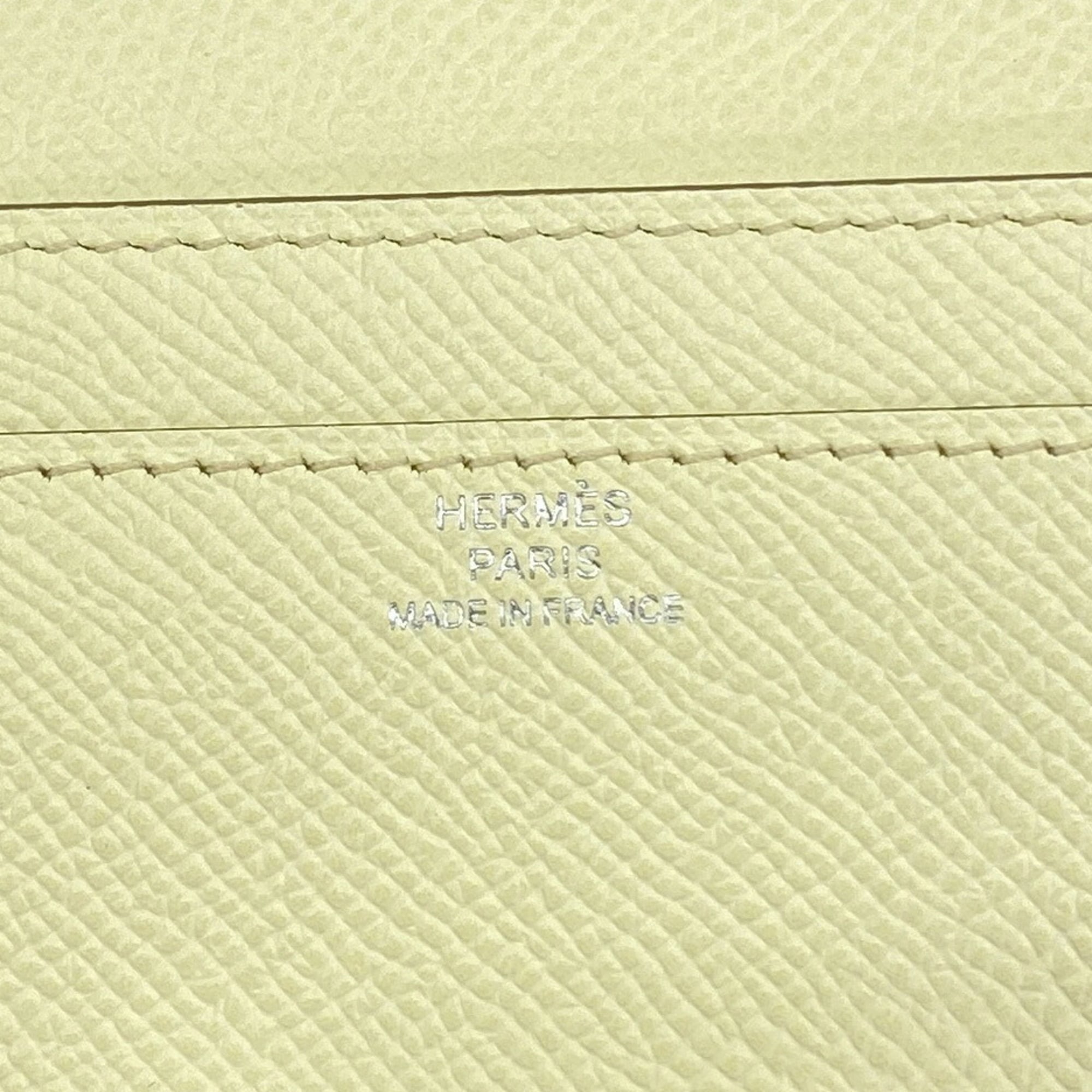 Hermes Yellow Epsom Leather Leather Chain/Shoulder Wallet (Pre-Owned)