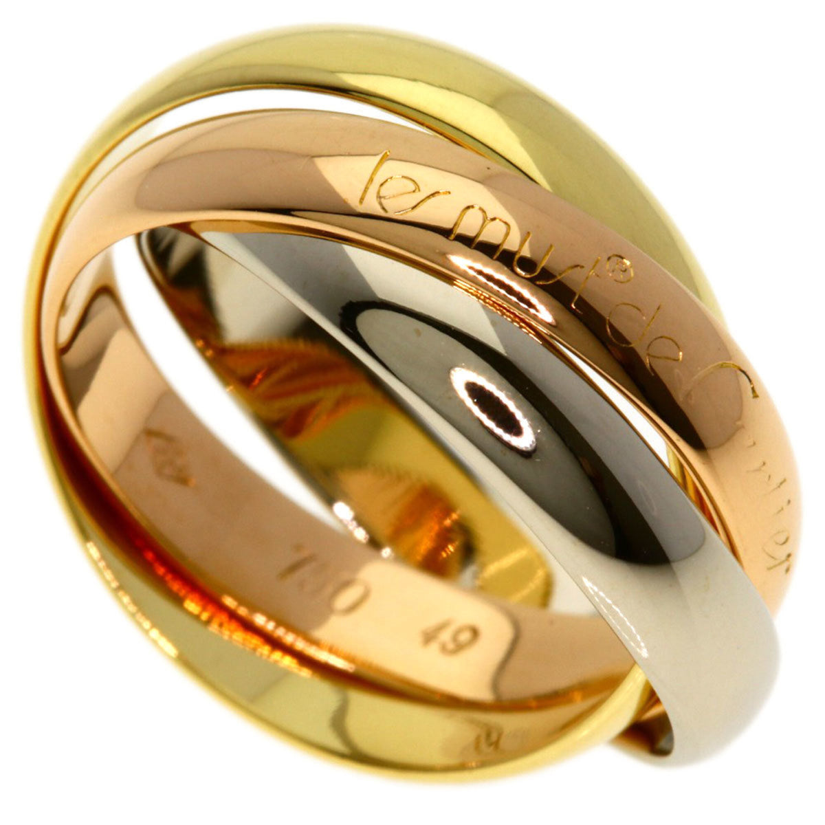 Cartier Trinity Yellow Gold (18K) Pink Gold (18K) White Gold (18K) Band Ring (Pre-Owned)