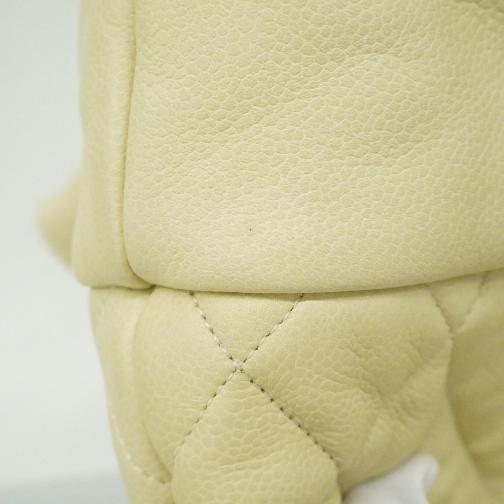 Chanel Light Green Grained Calfskin Tote Bag (Pre-Owned)