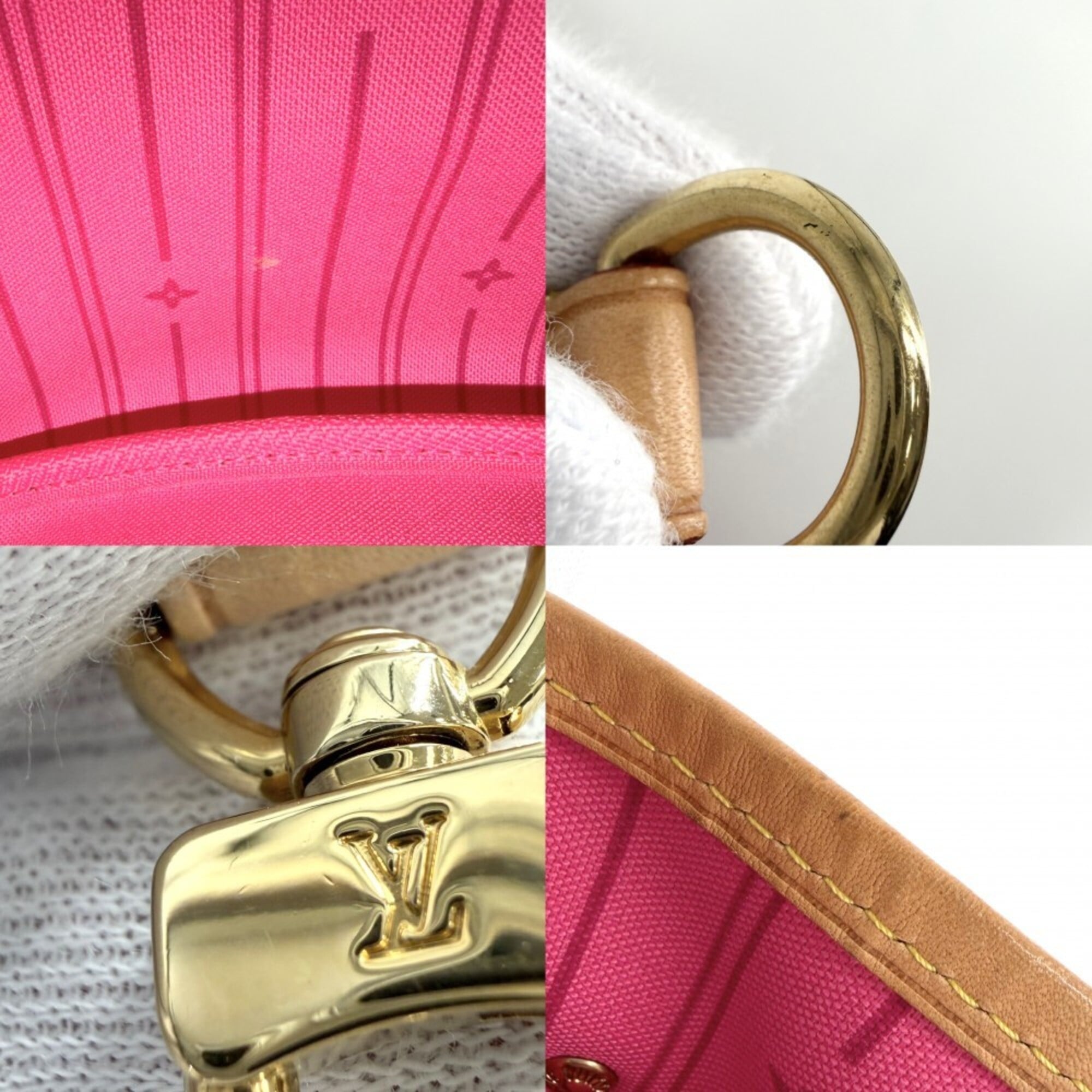 Louis Vuitton Monogram Brown Pink Monogram Rose Handbag Tote Bag (Pre-Owned)
