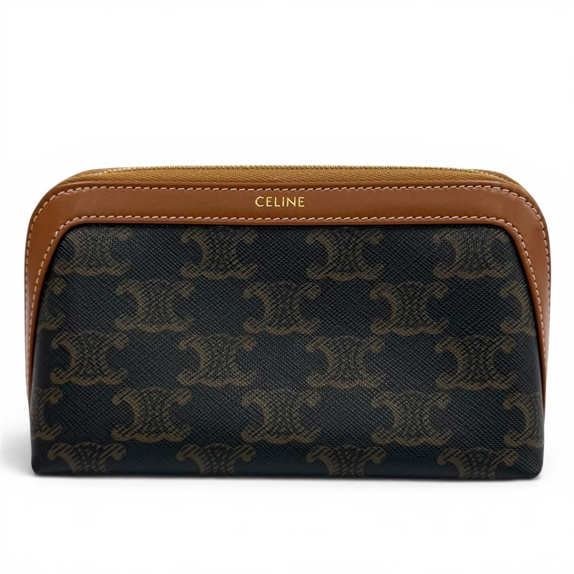 Celine Canvas Leather Pouch (Pre-Owned)