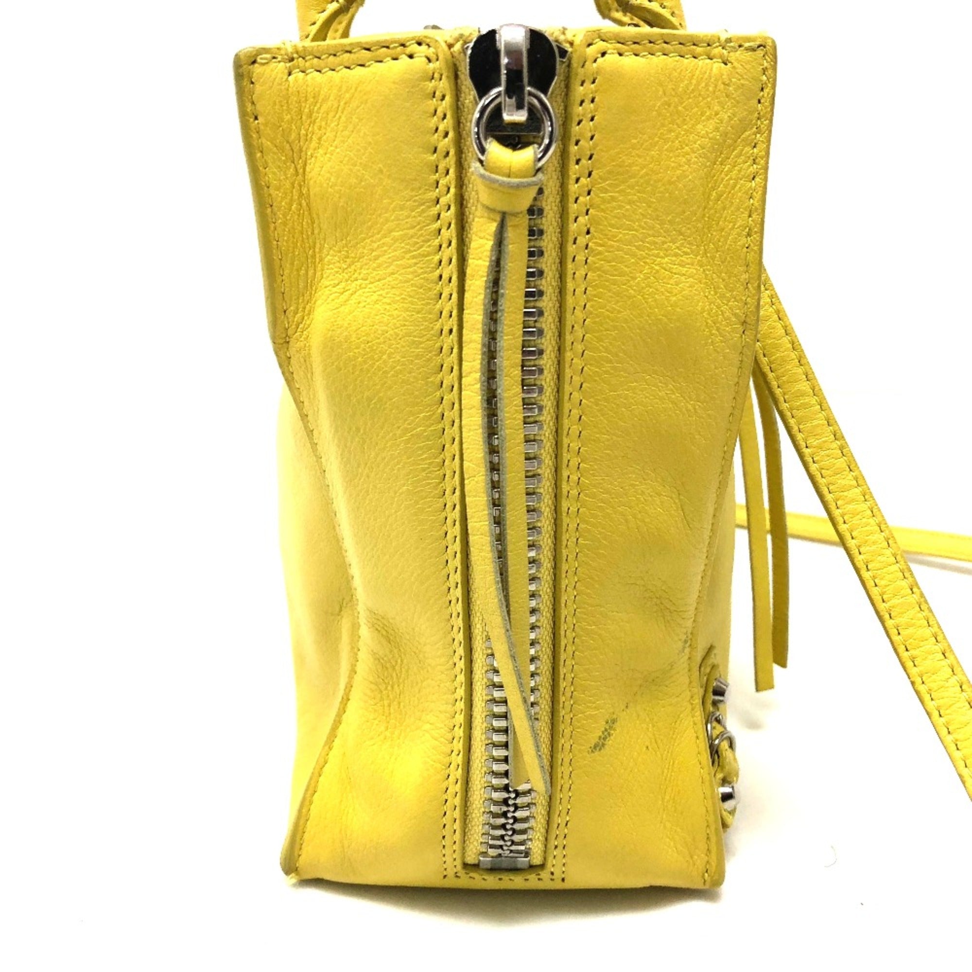 Balenciaga Yellow Leather Shoulder Bag (Pre-Owned)