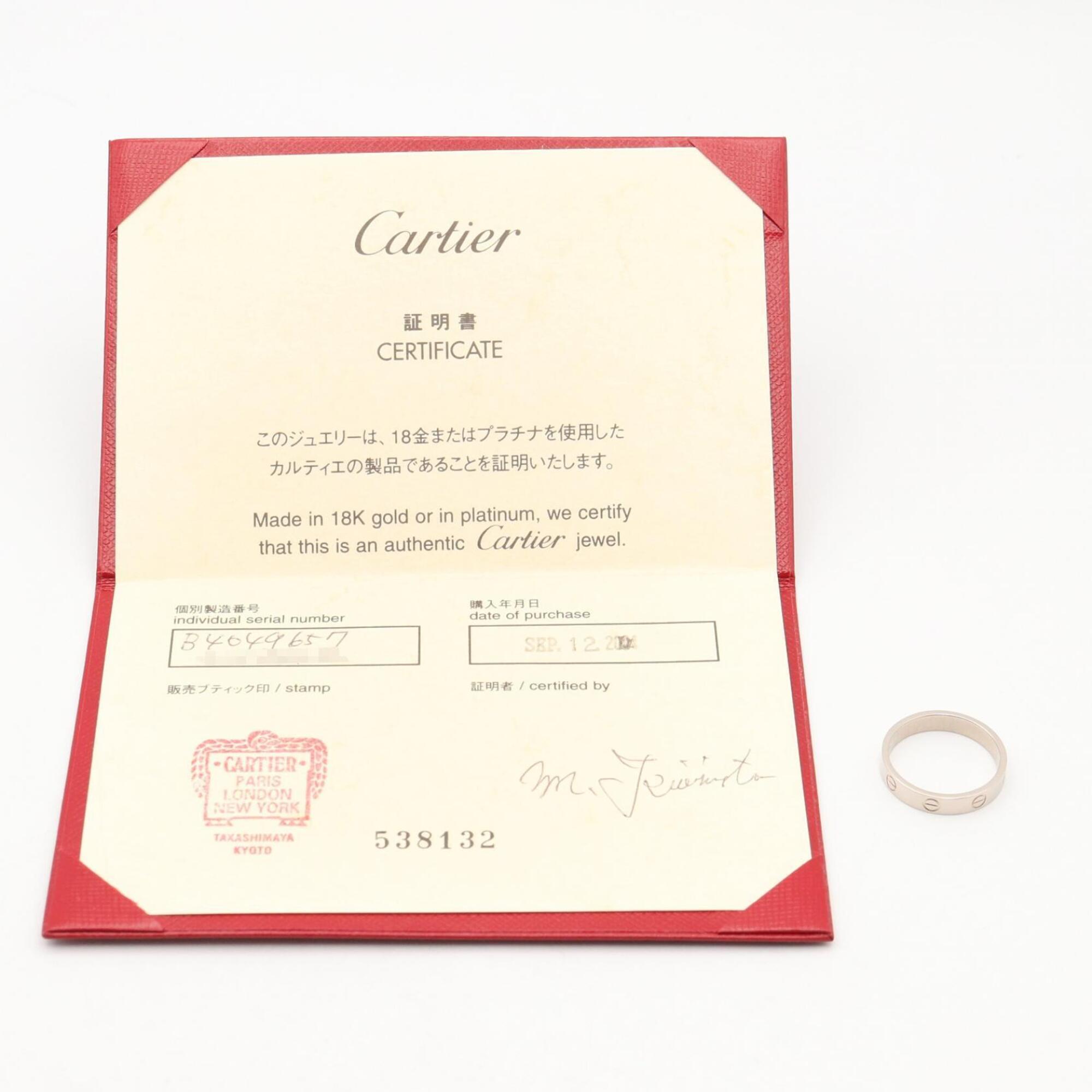 Cartier White Gold White Gold (18K) Band Ring (Pre-Owned)