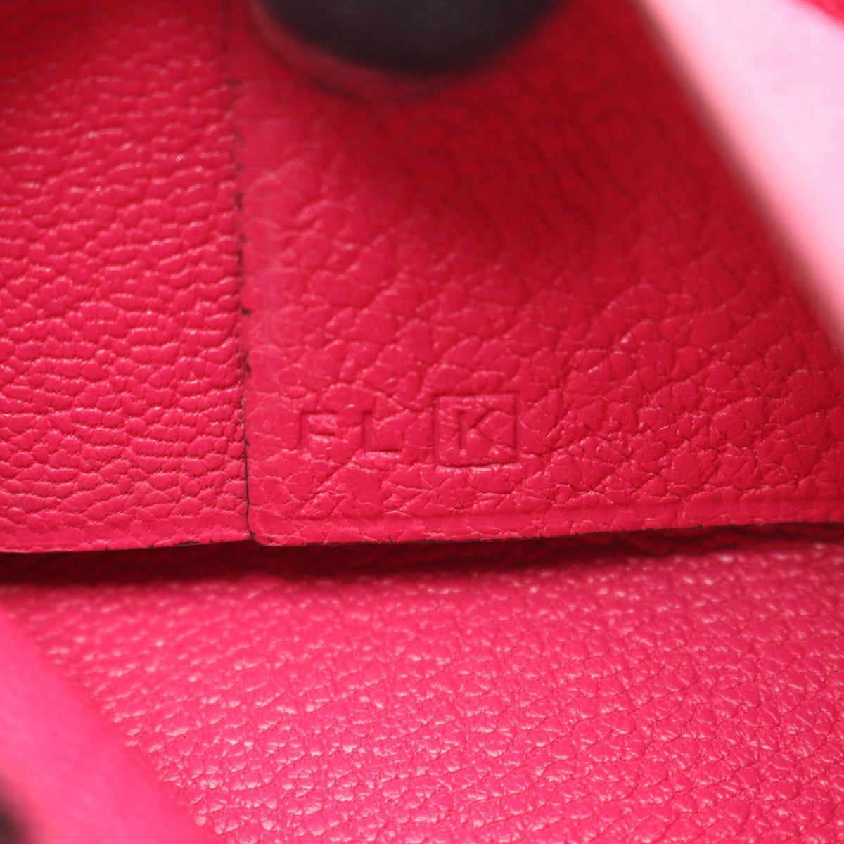 Hermes Pink Rose Shocking Chevre Leather Leather Coin Purse/Coin Case (Pre-Owned)