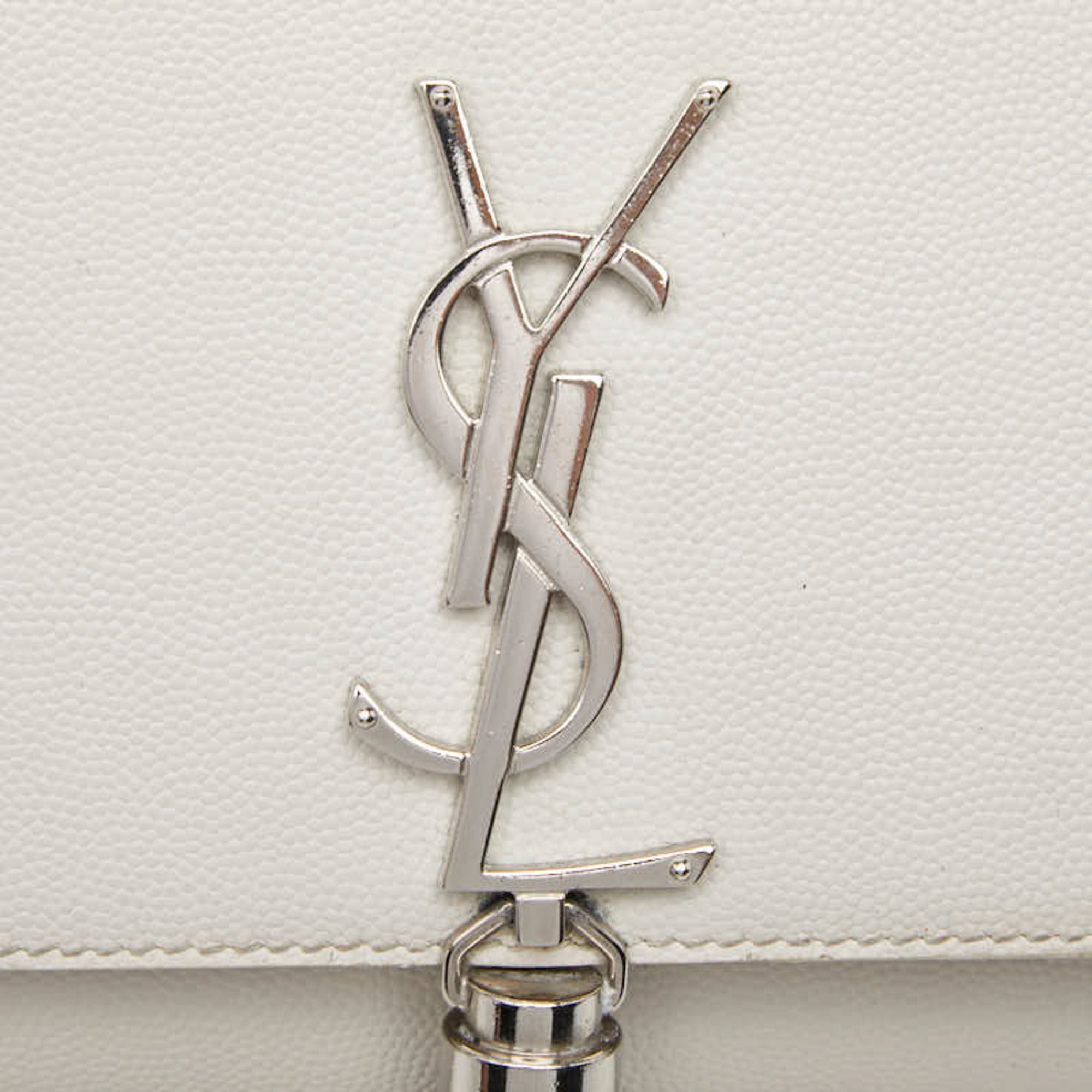 Saint Laurent Ivory White Leather Shoulder Bag (Pre-Owned)