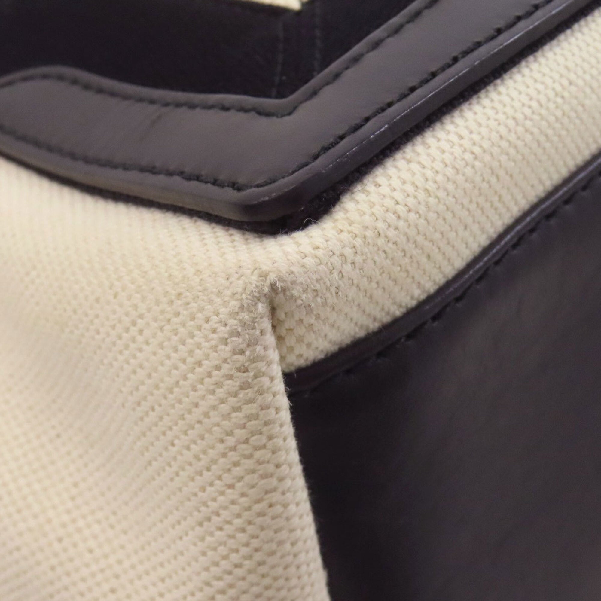Balenciaga Black White Canvas Handbag Pouch (Pre-Owned)