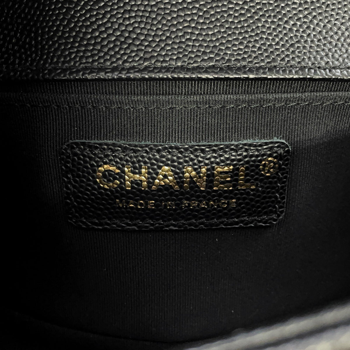 Chanel Matelasse Black Grained Calfskin Handbag Shoulder Bag (Pre-Owned)