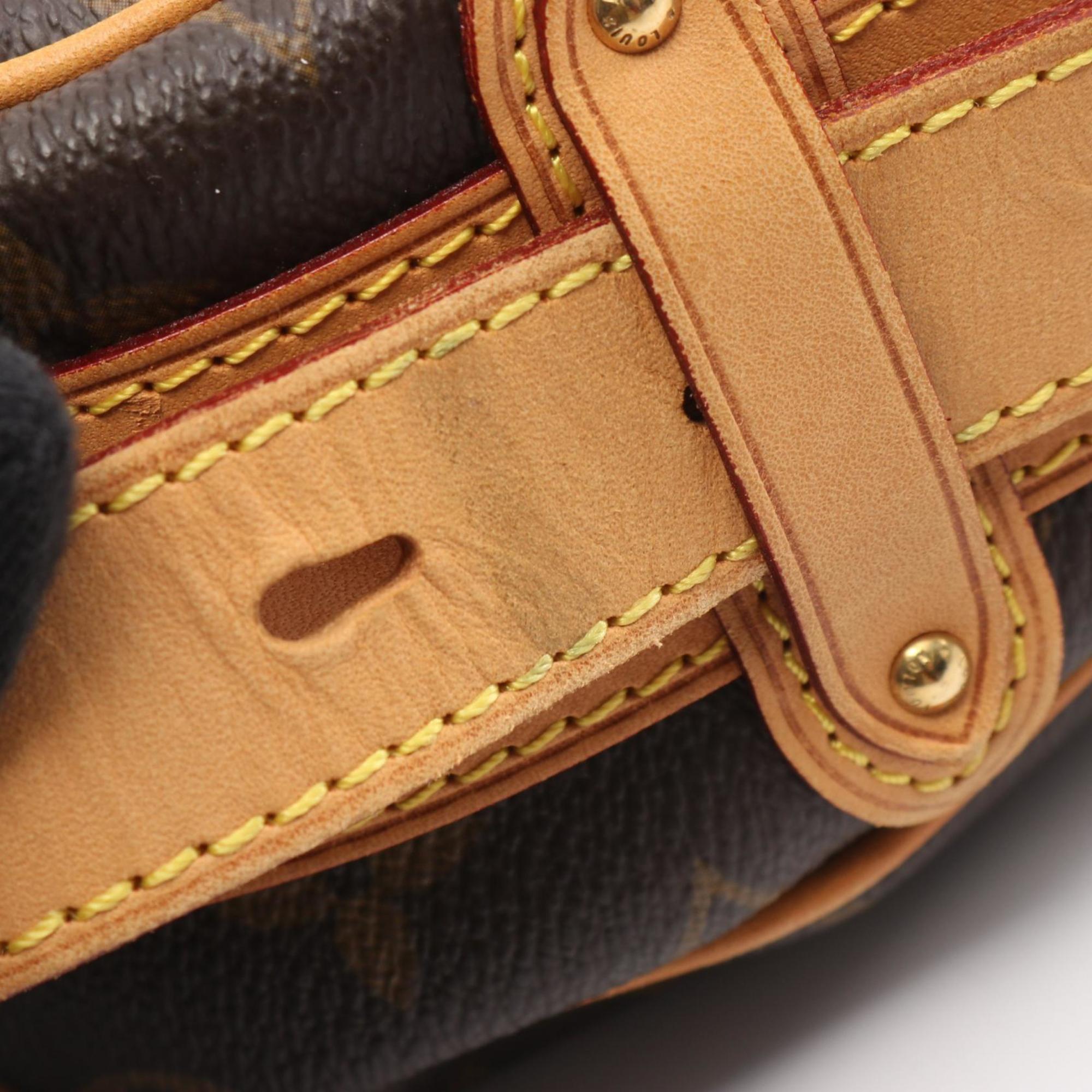 Louis Vuitton Brown Monogram Coated Canvas Leather Handbag Shoulder Bag (Pre-Owned)