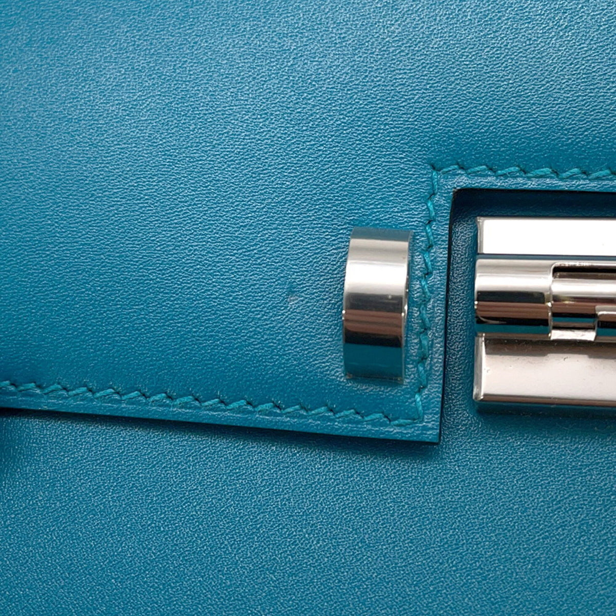 Hermes Silver Tadelakt Leather Shoulder Bag (Pre-Owned)