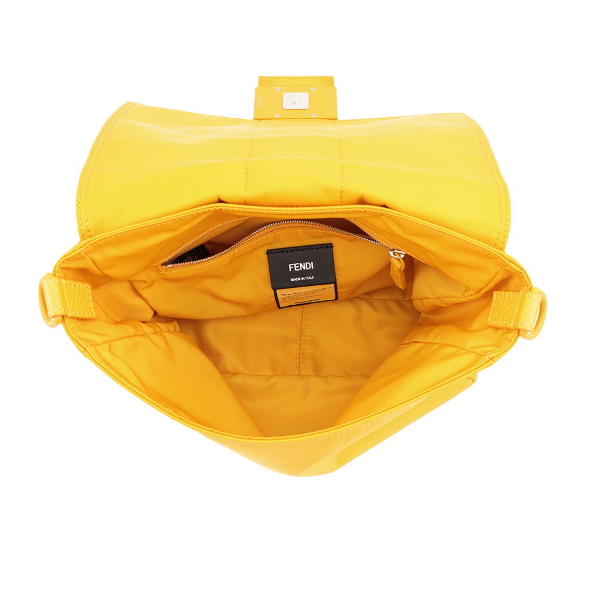 Fendi Yellow Nylon Shoulder Bag (Pre-Owned)