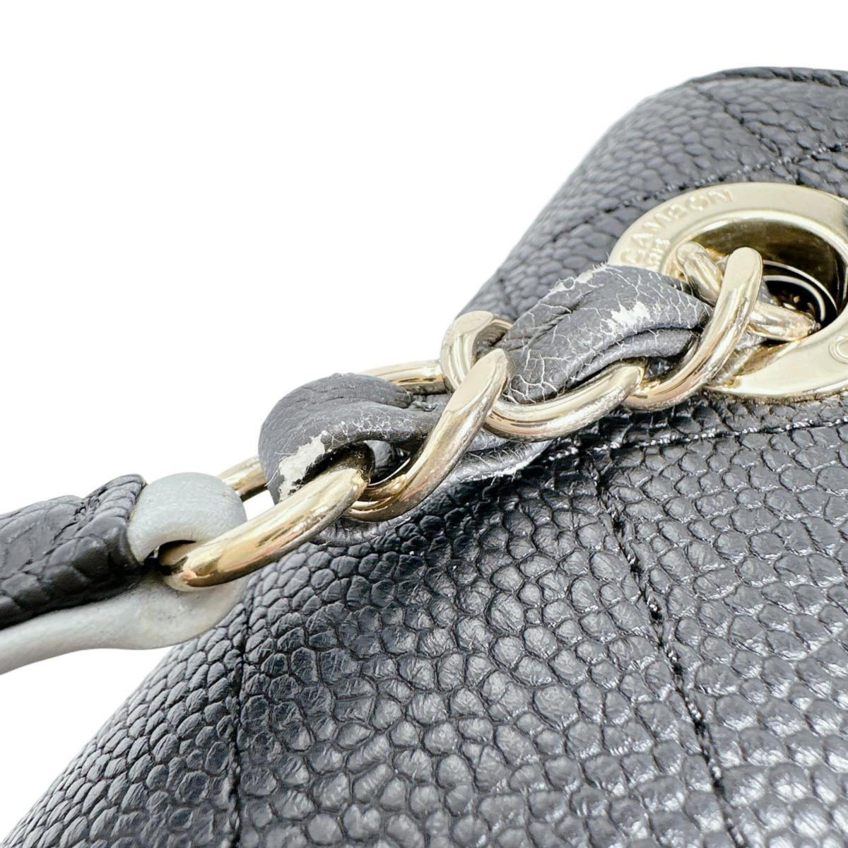 Chanel Black Grained Calfskin Shoulder Bag (Pre-Owned)