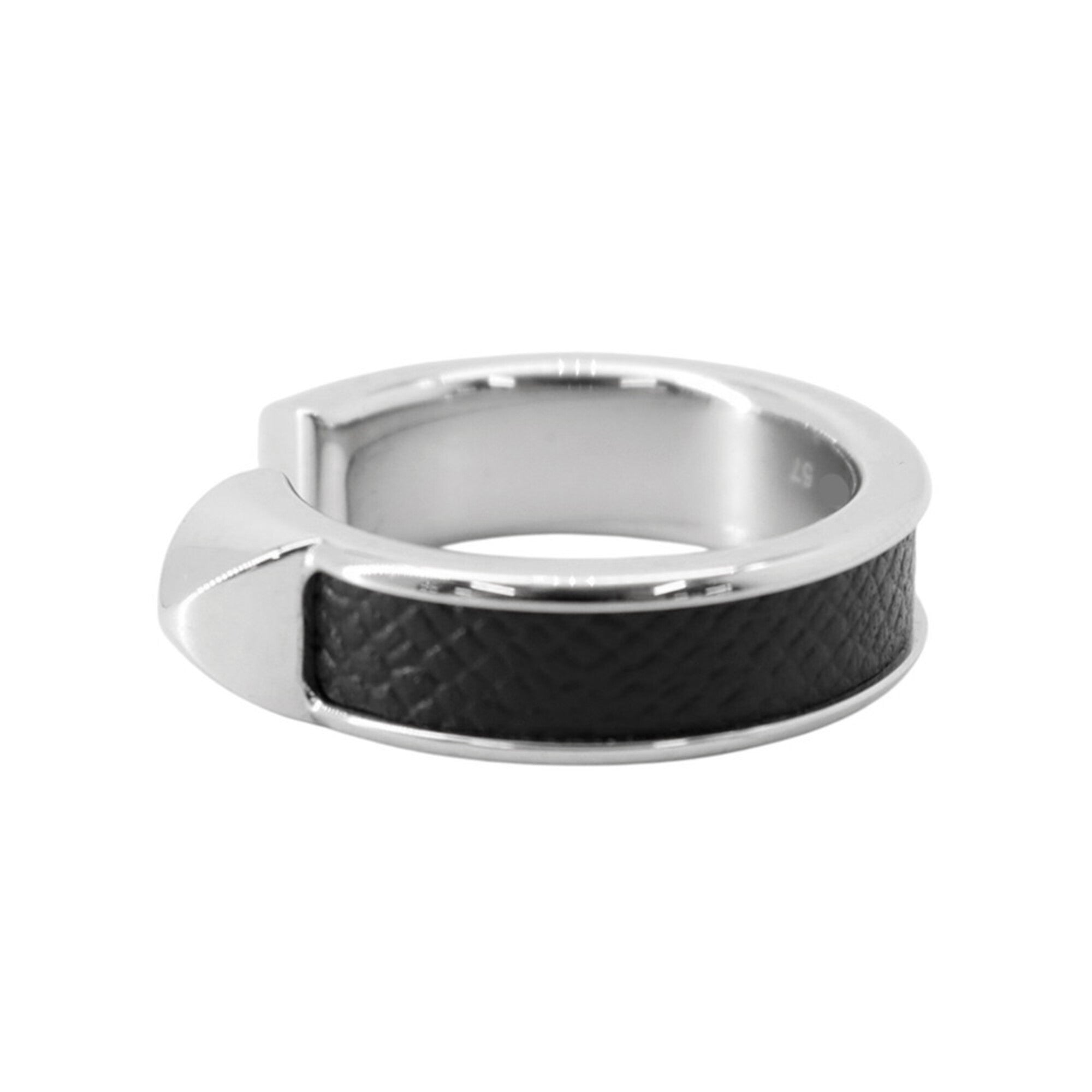 Hermes Black Metal Band Ring (Pre-Owned)