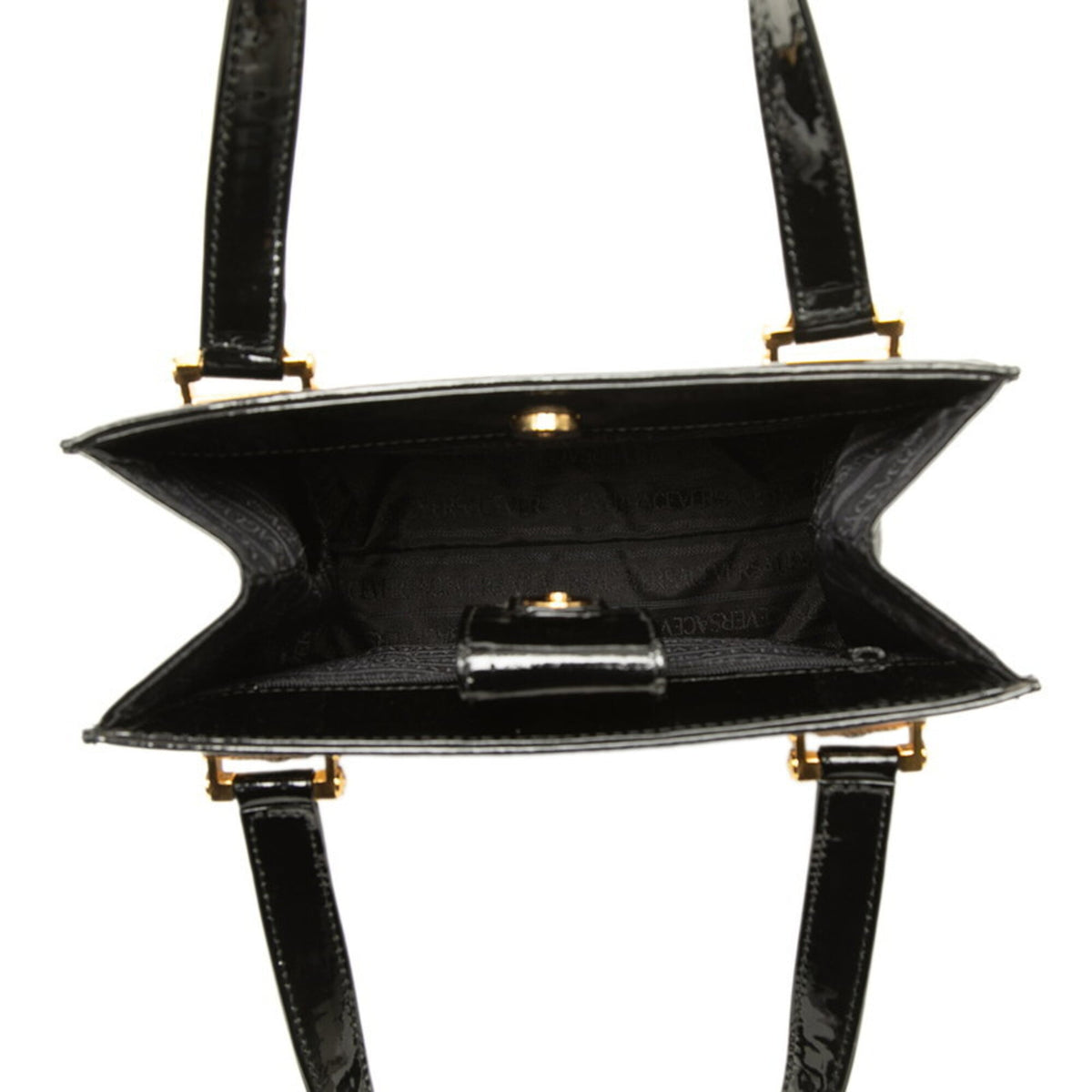 Versace Black Leather Handbag (Pre-Owned)