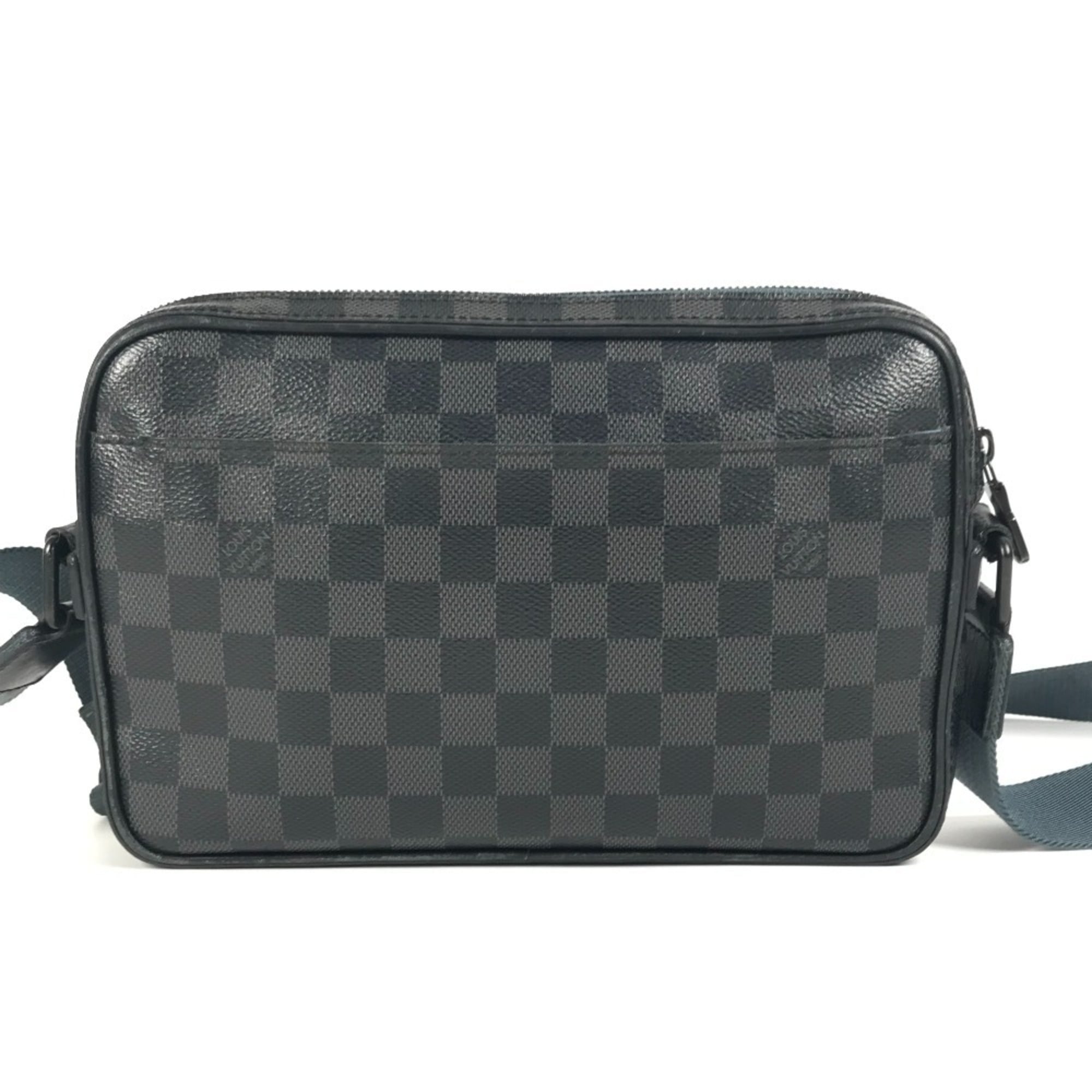 Louis Vuitton Black Damier Graphite Damier Graphite Messenger Bag Shoulder Bag (Pre-Owned)