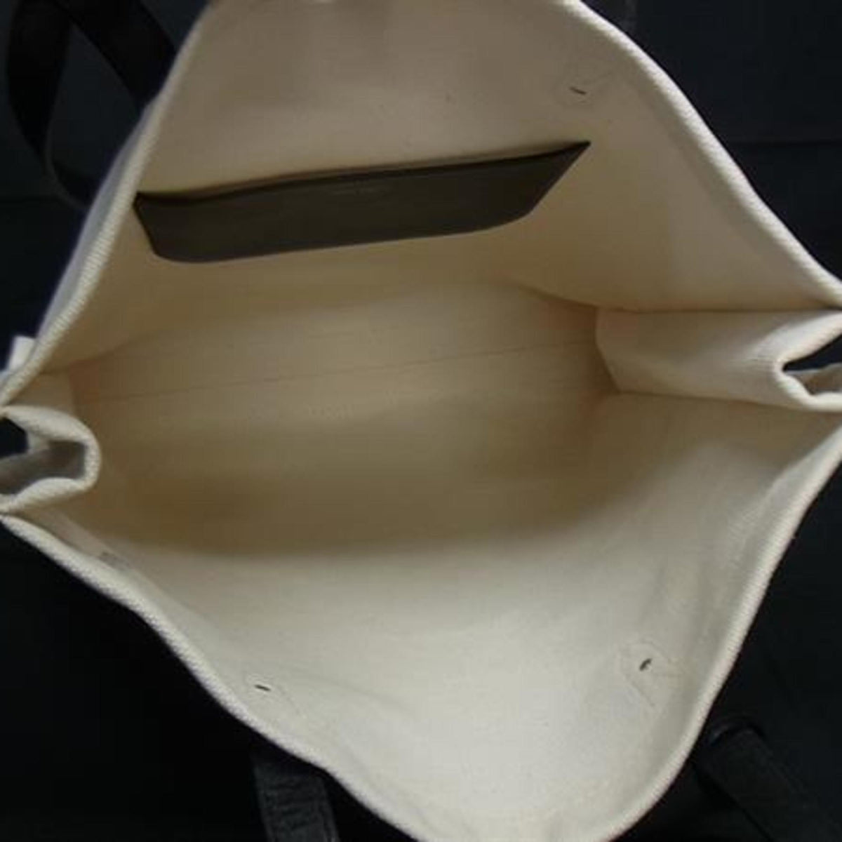 Jimmy Choo White Canvas Leather Handbag Shoulder Bag Tote Bag (Pre-Owned)