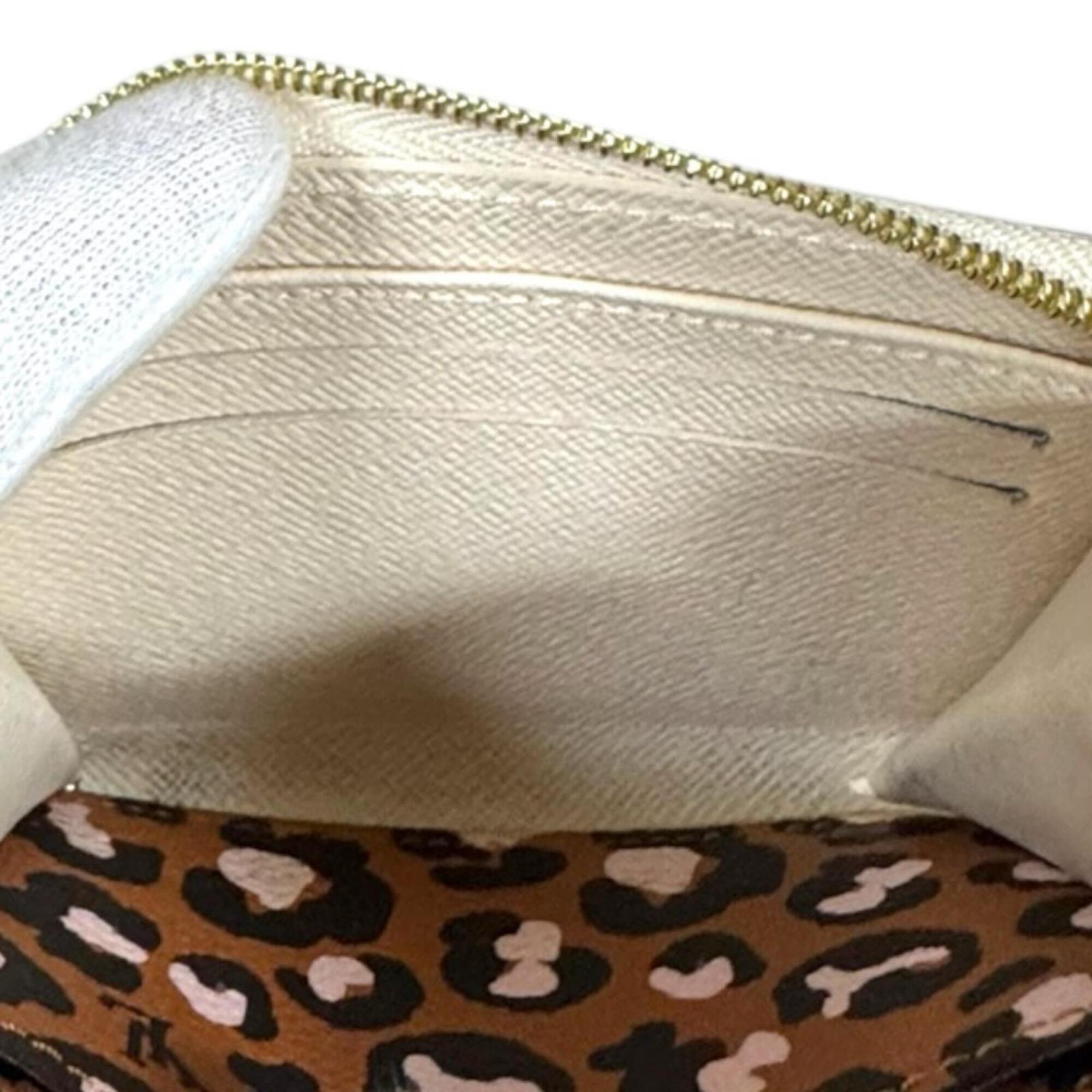 Louis Vuitton Or White Canvas Coin Purse/Coin Case (Pre-Owned)