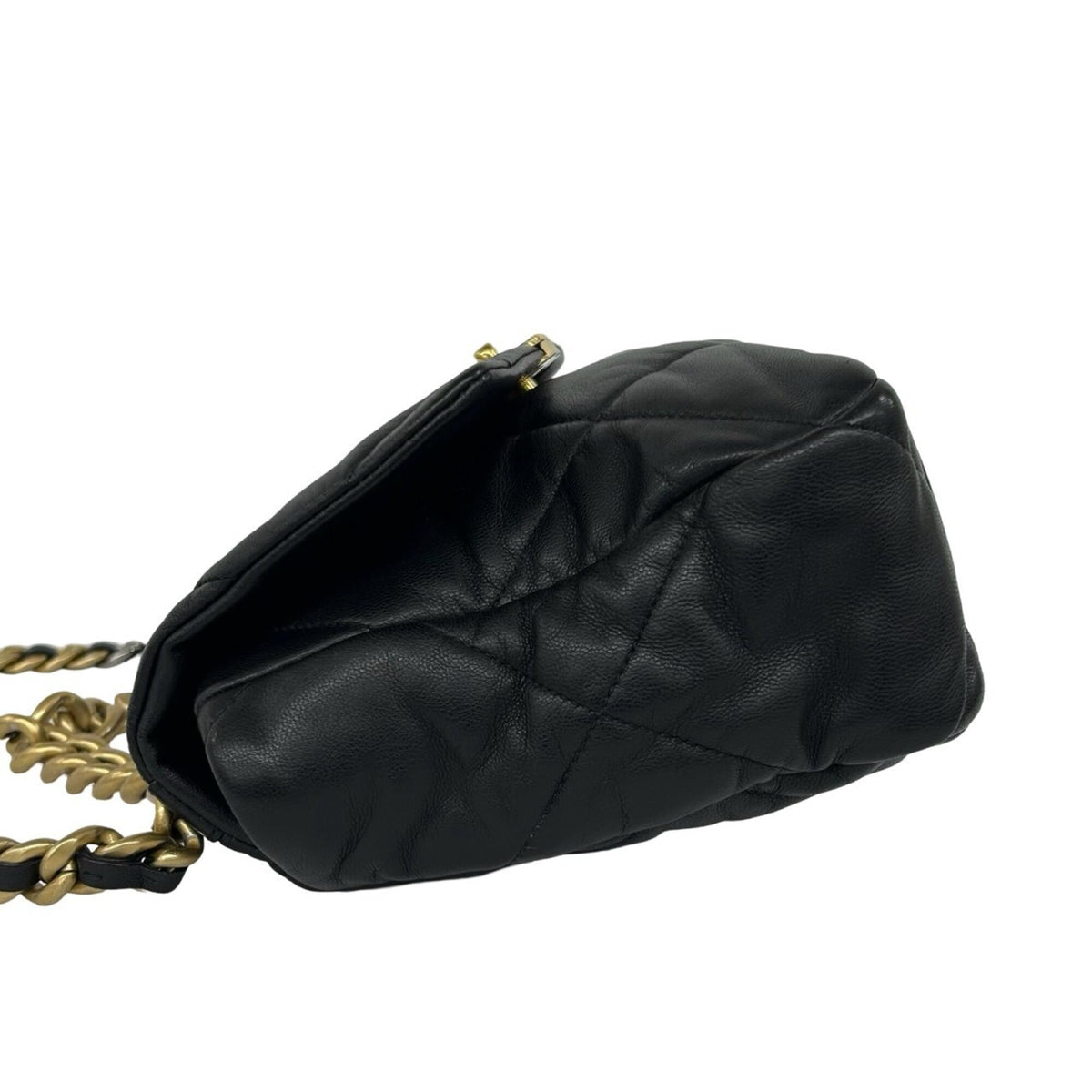 Chanel Black Leather Handbag Shoulder Bag (Pre-Owned)