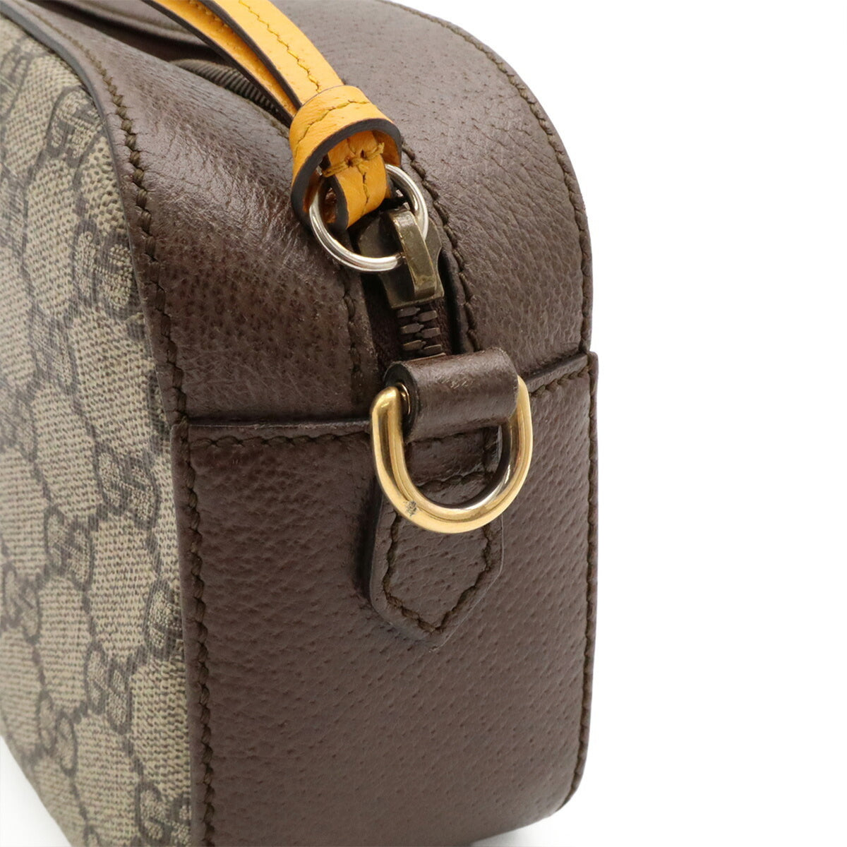 Gucci Beige Brown Green Red Color Yellow Gg Supreme Canvas Clutch Bag Handbag Shoulder Bag (Pre-Owned)