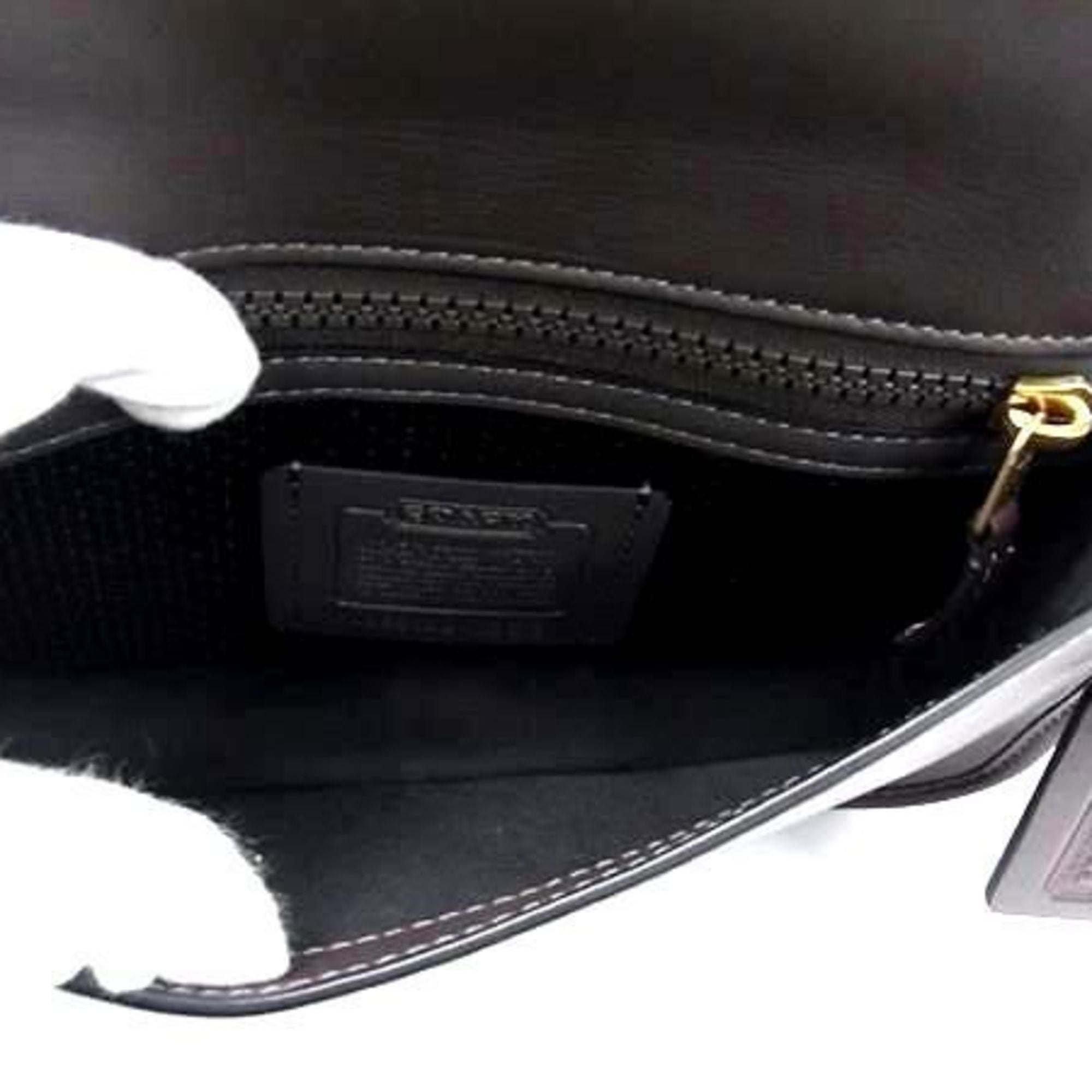 Coach Brown Jacquard Leather Shoulder Bag (Pre-Owned)