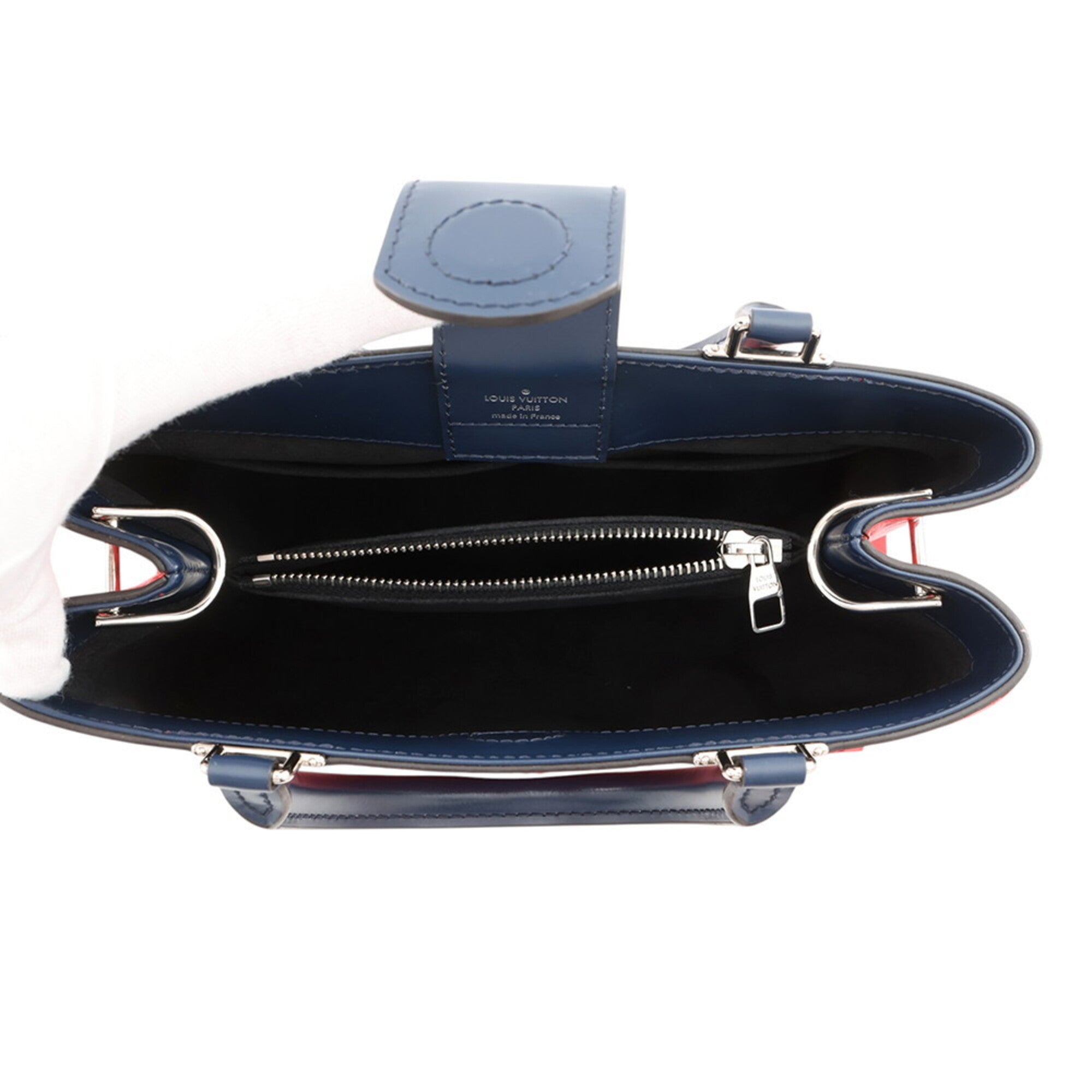 Louis Vuitton Coquelicots Navy Epi Leather Handbag Shoulder Bag (Pre-Owned)