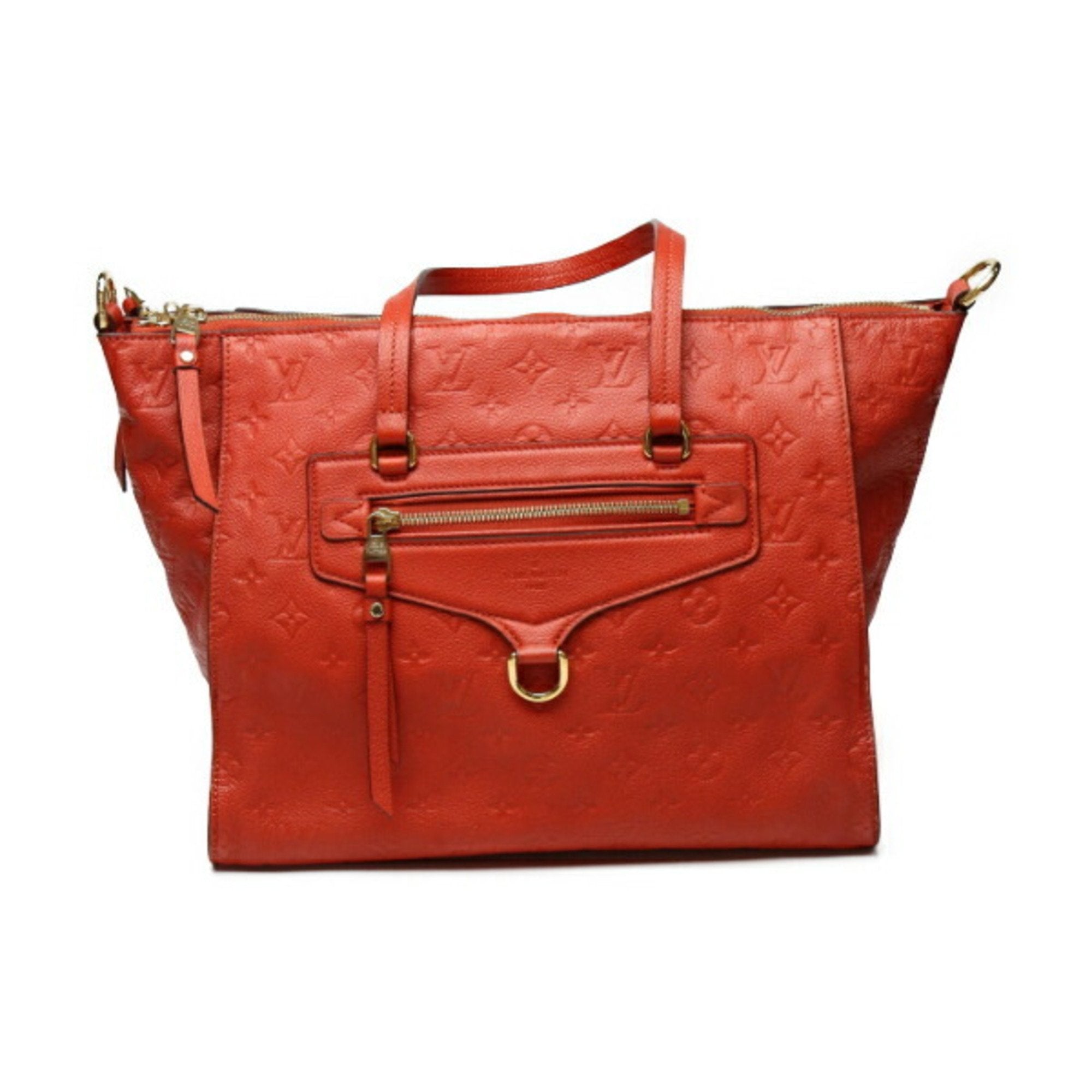 Louis Vuitton Red Color Monogram Empreinte Shoulder Bag Tote Bag (Pre-Owned)
