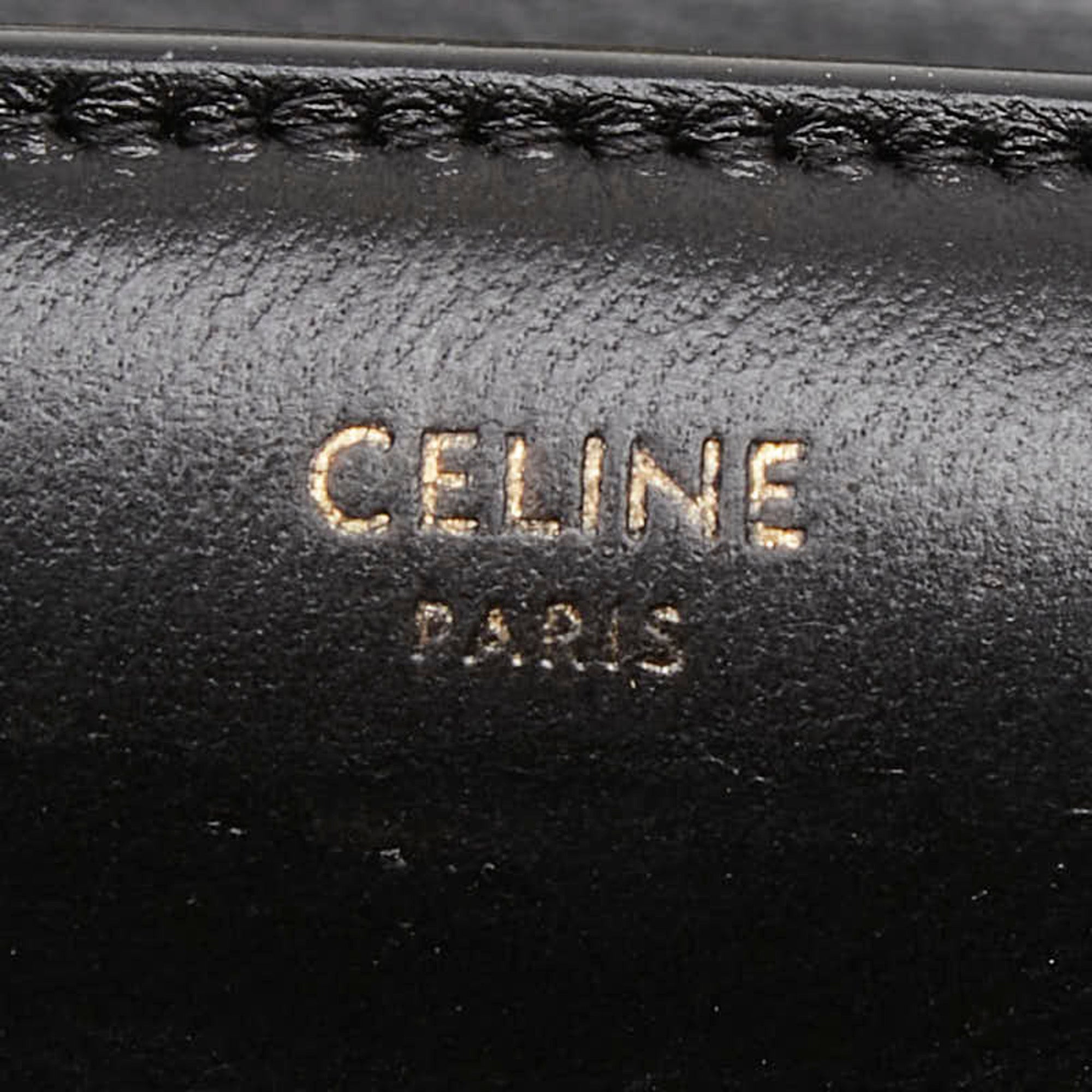 Celine Black Leather Wallet (Tri-Fold) (Pre-Owned)