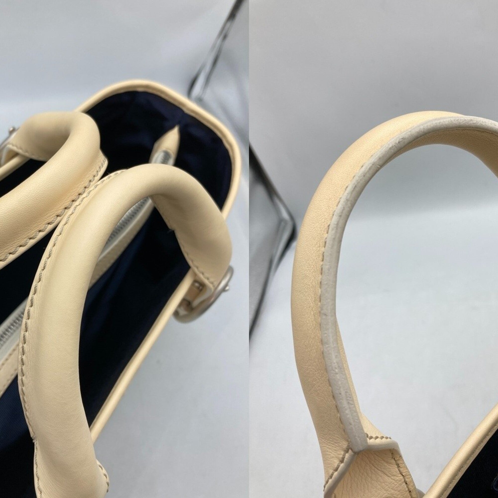Celine Boogie Off-White Leather Handbag (Pre-Owned)