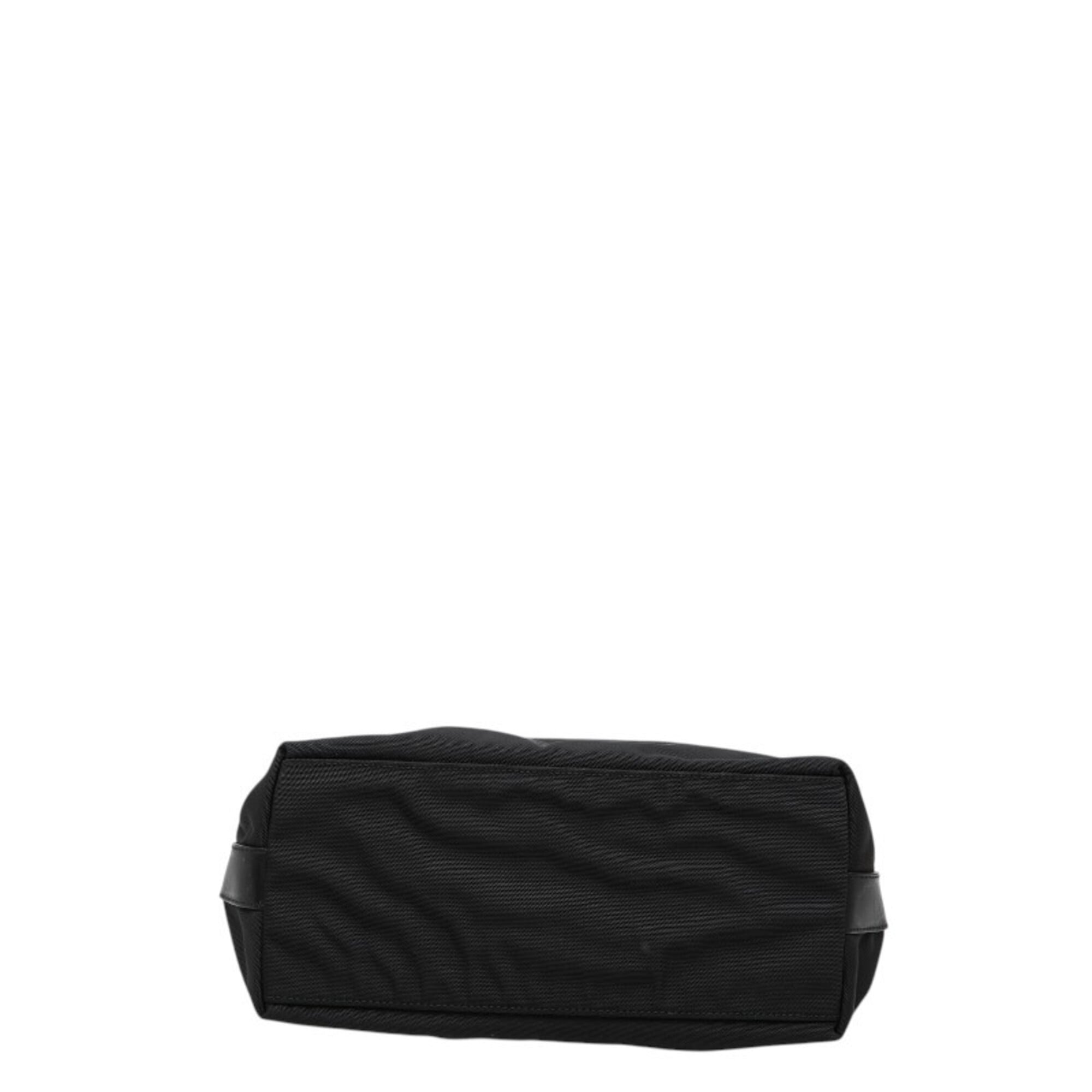 Gucci Black Nylon Leather Handbag Shoulder Bag (Pre-Owned)