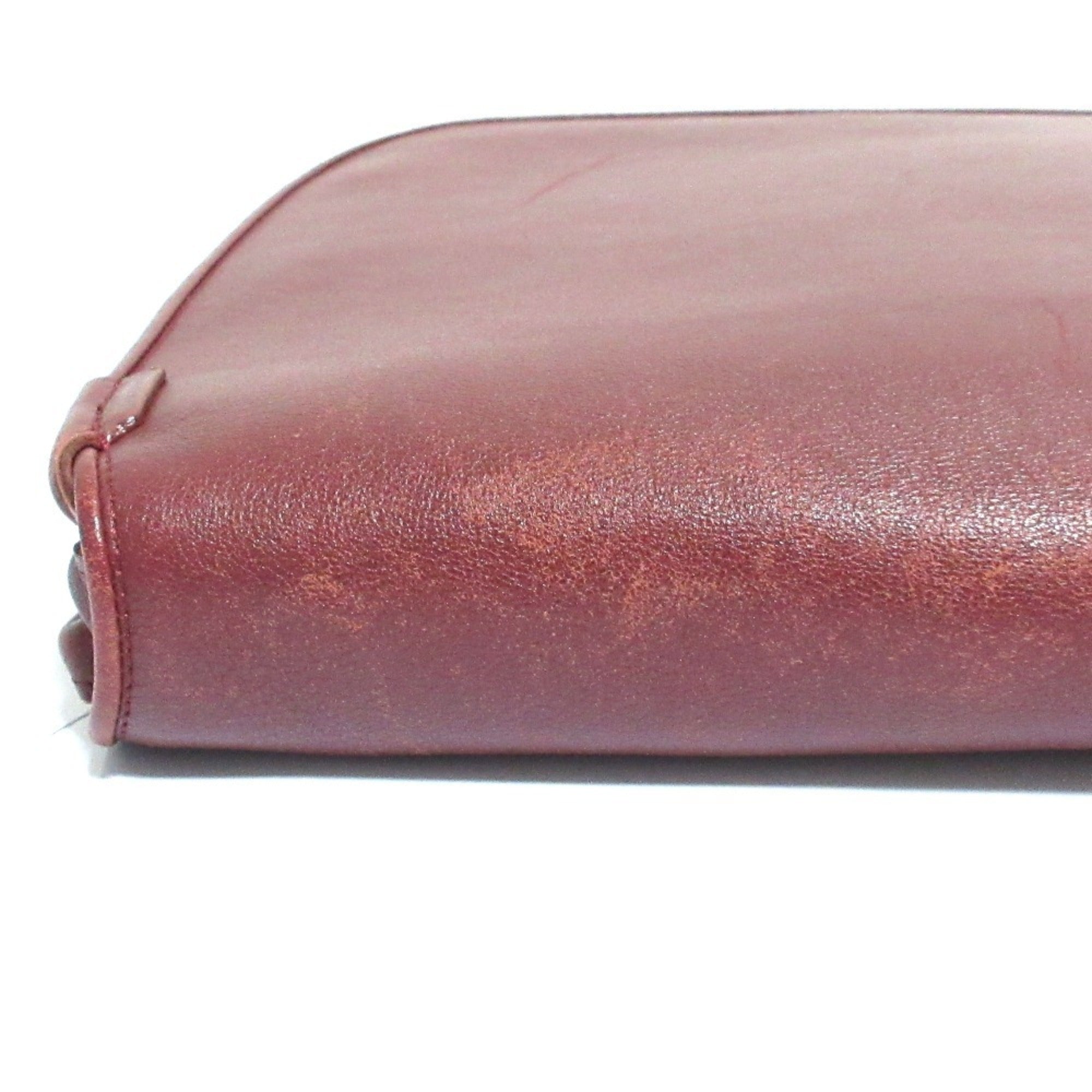 Cartier Bordeaux Leather Shoulder Bag (Pre-Owned)