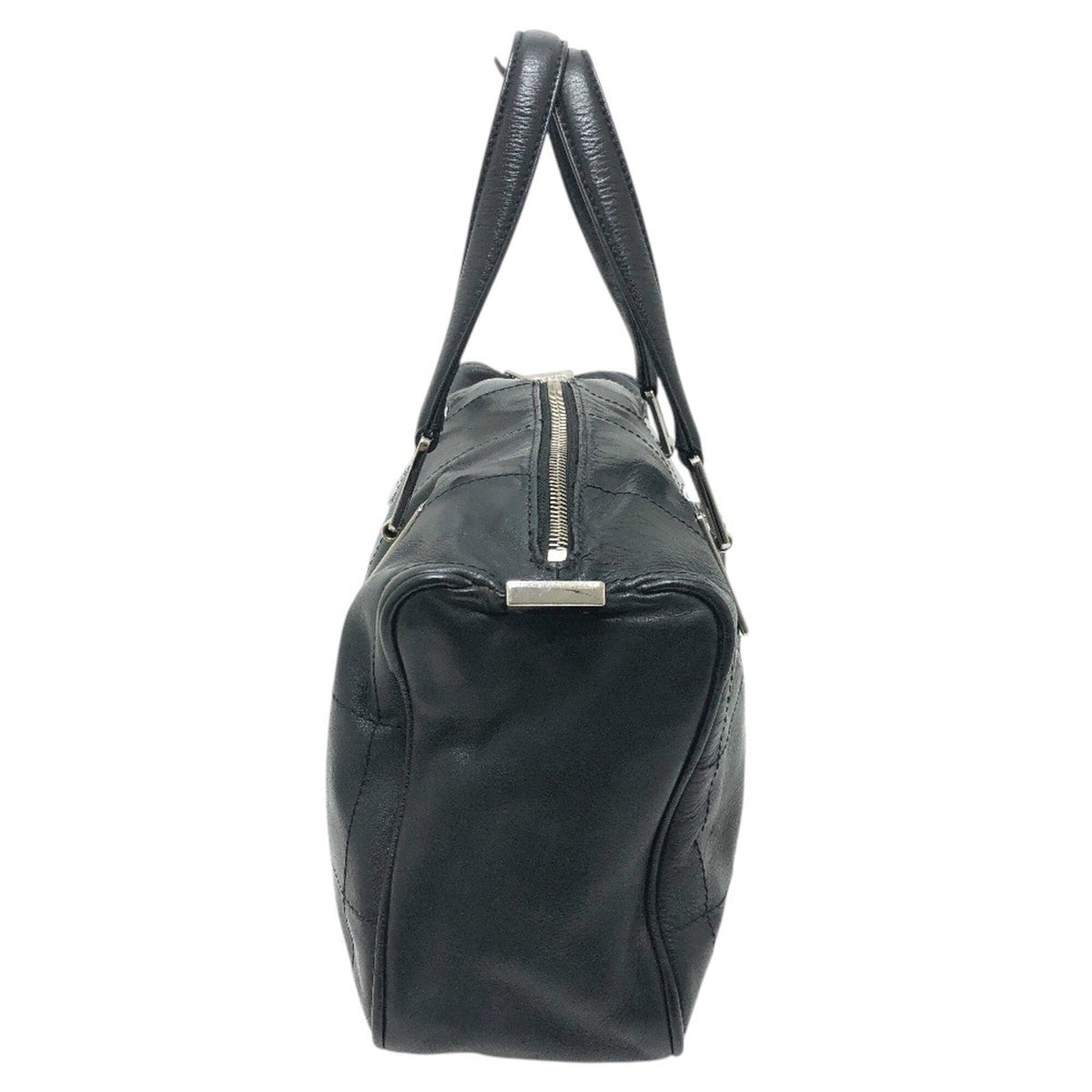 Chanel Black Leather Handbag Tote Bag (Pre-Owned)
