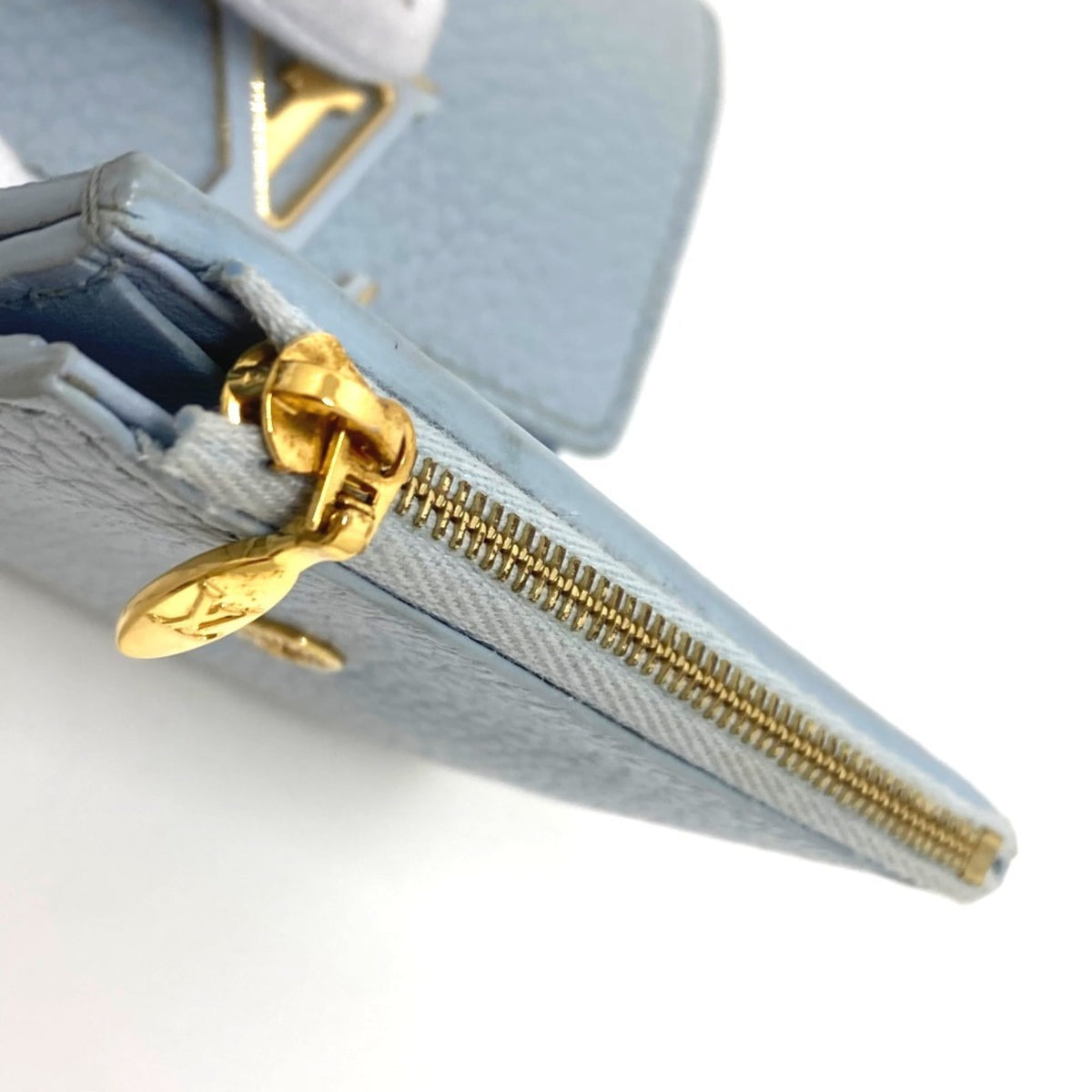 Louis Vuitton Blue Leather Wallet (Tri-Fold) (Pre-Owned)