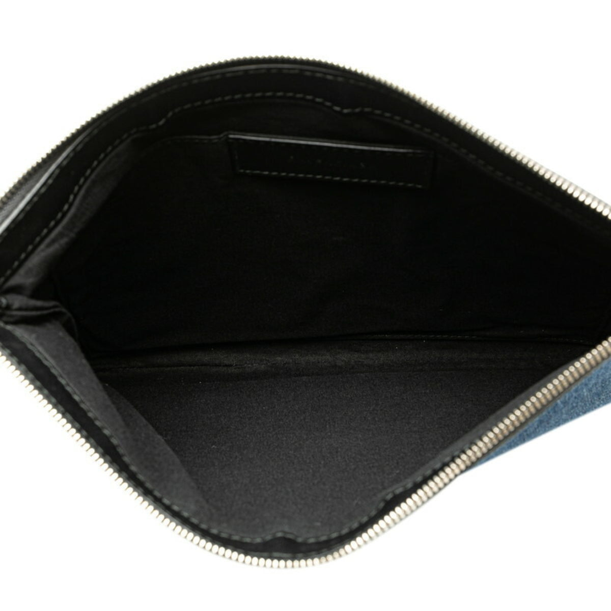 Balenciaga Black Denim Leather Clutch Bag (Pre-Owned)