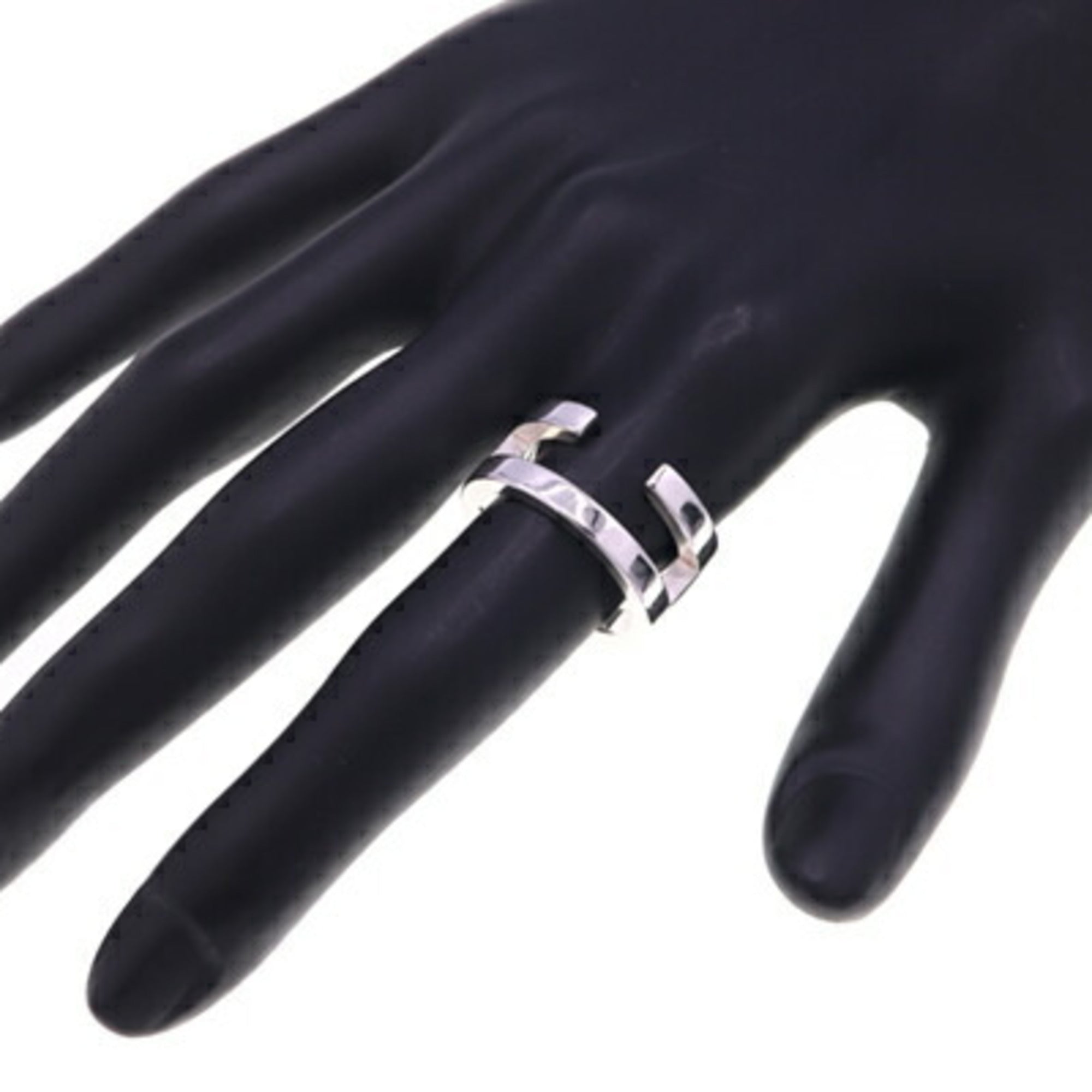 Hermes Sterling Silver 925 Band Ring (Pre-Owned)