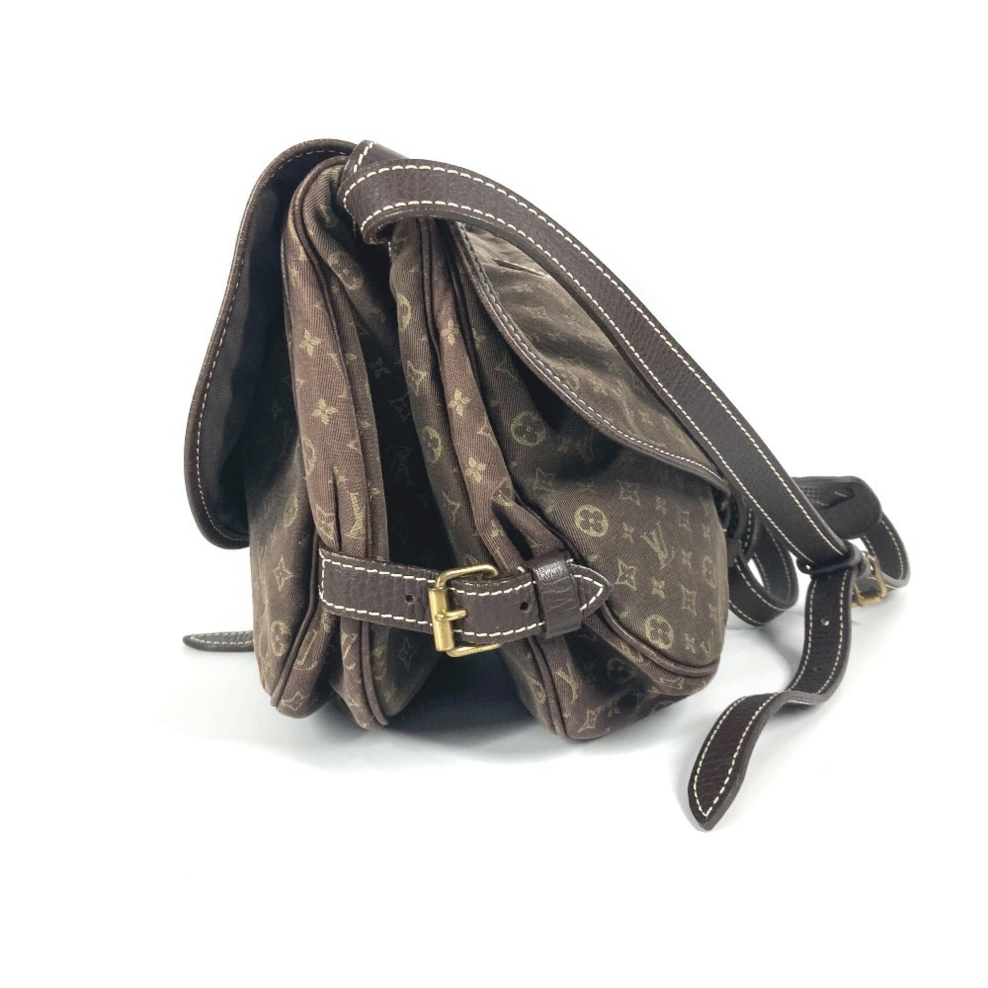 Louis Vuitton Brown Fusain Monogram Mini Lin Shoulder Bag (Pre-Owned)