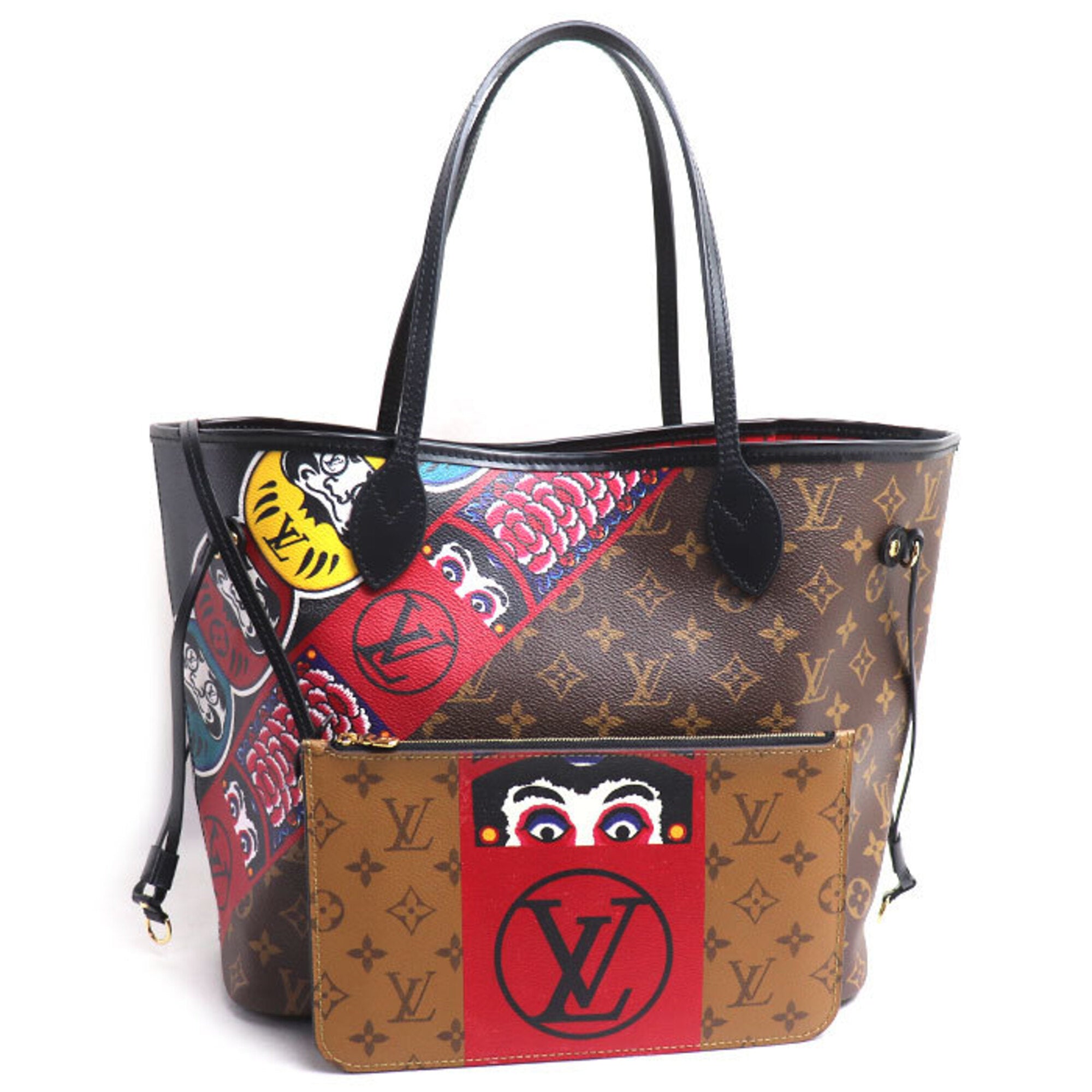 Louis Vuitton Brown Monogram Pouch Tote Bag (Pre-Owned)
