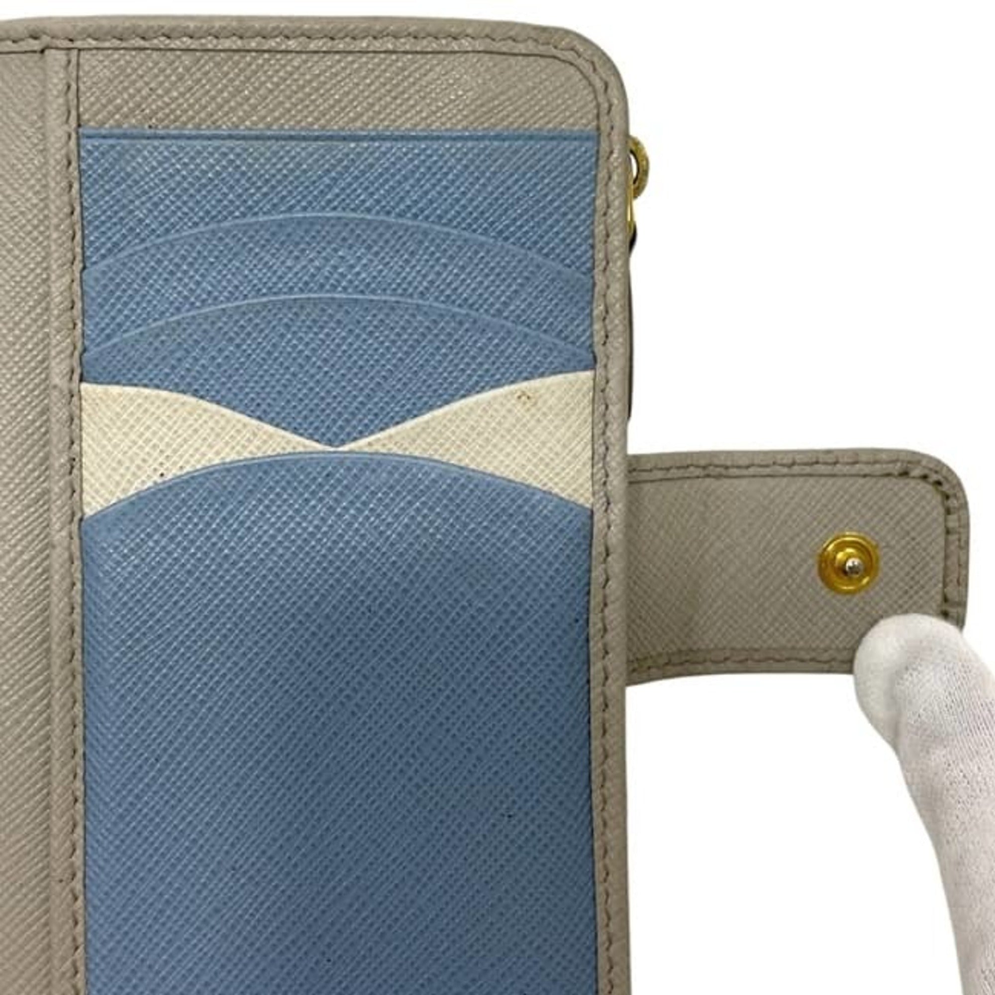 Prada Beige Saffiano Wallet (Bi-Fold) (Pre-Owned)
