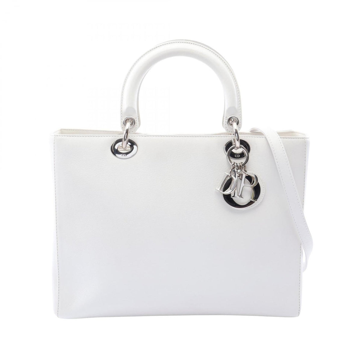 Christian Dior Lady Dior White Leather Handbag (Pre-Owned)