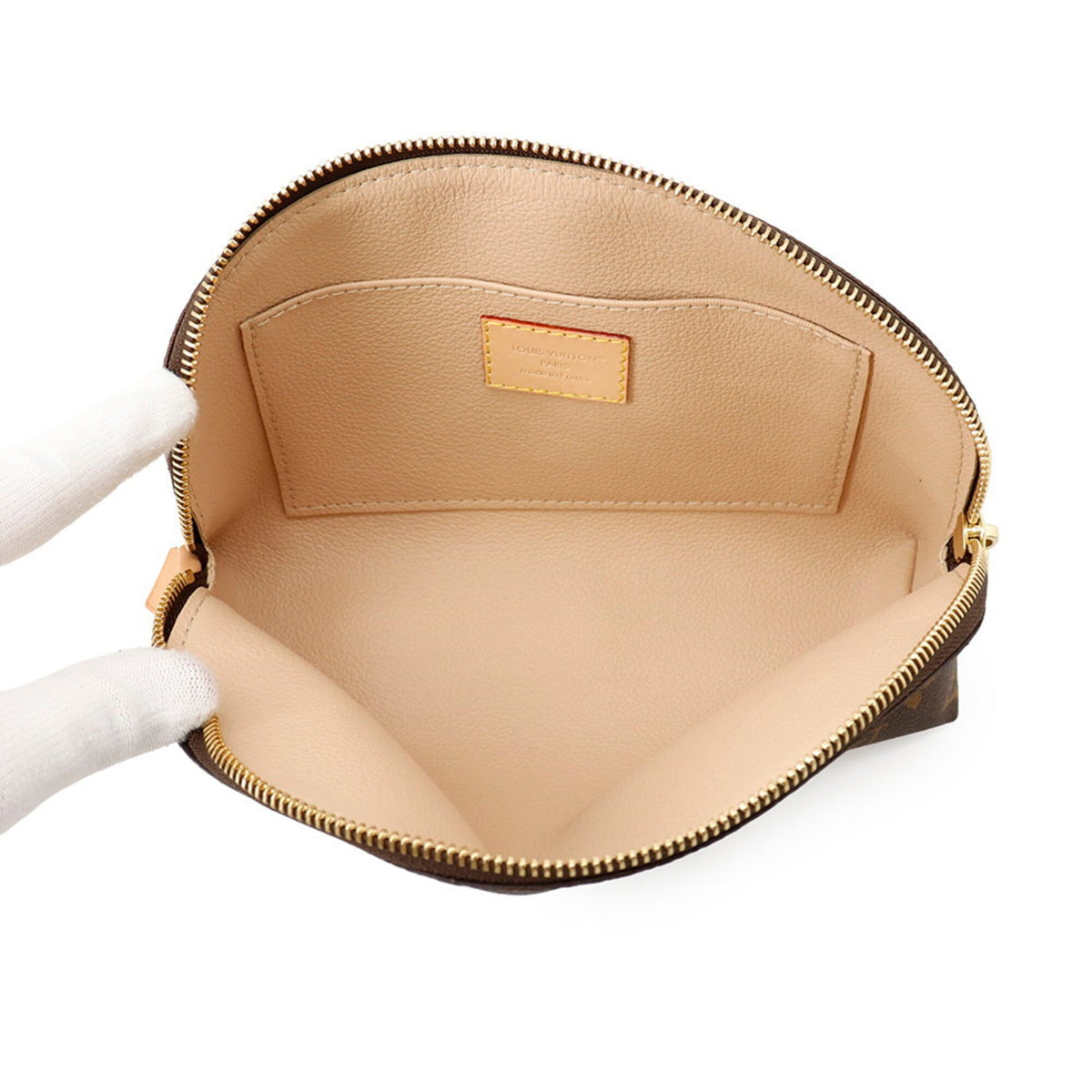 Louis Vuitton Beige Monogram Handbag Pochette Pouch (Pre-Owned)