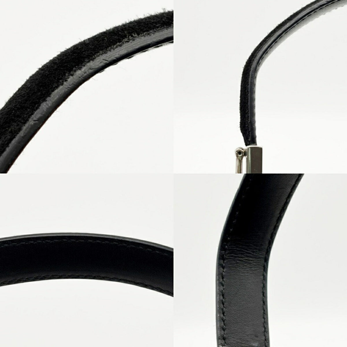 Salvatore Ferragamo Black Suede Handbag Shoulder Bag (Pre-Owned)
