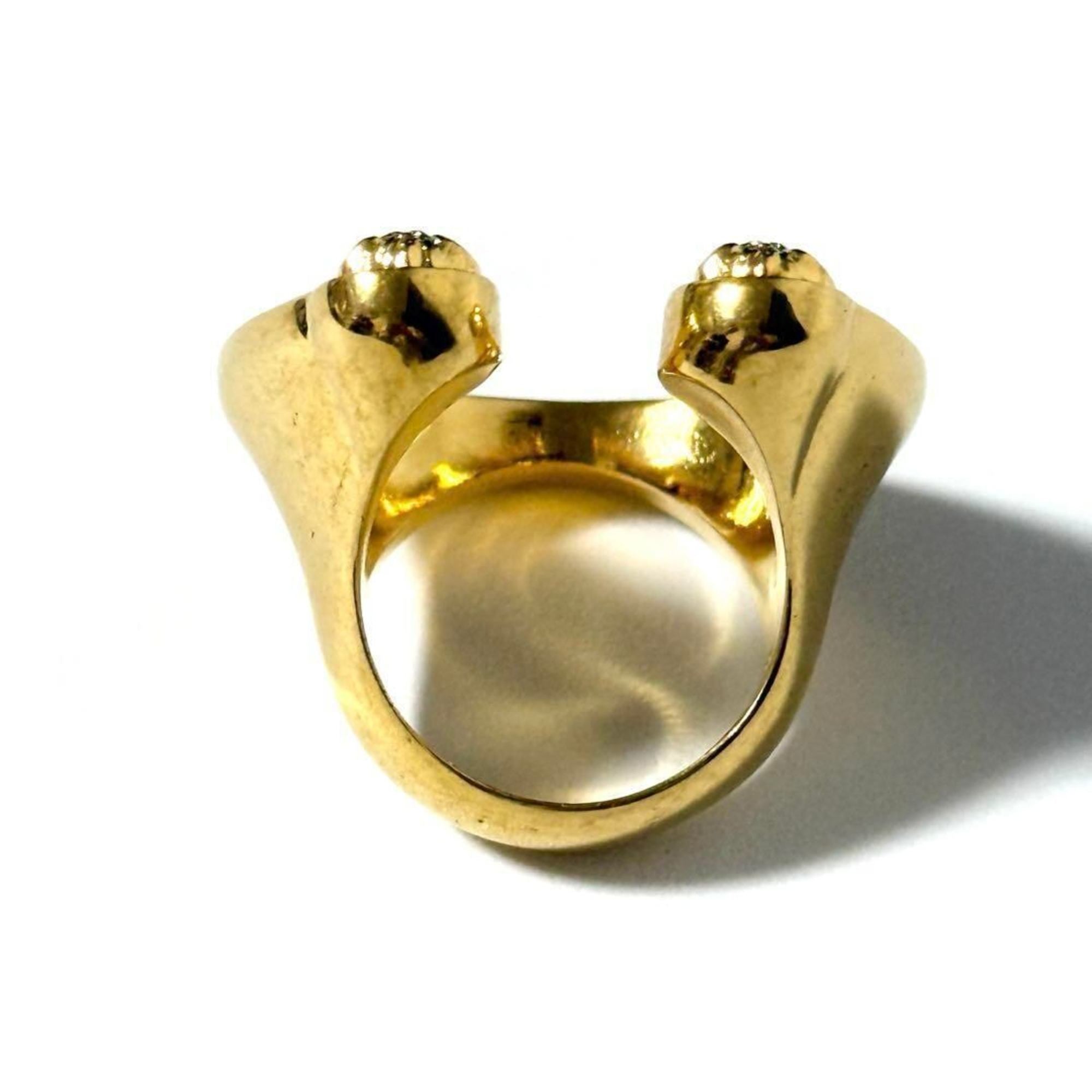 Versace Gold Metal Band Ring (Pre-Owned)
