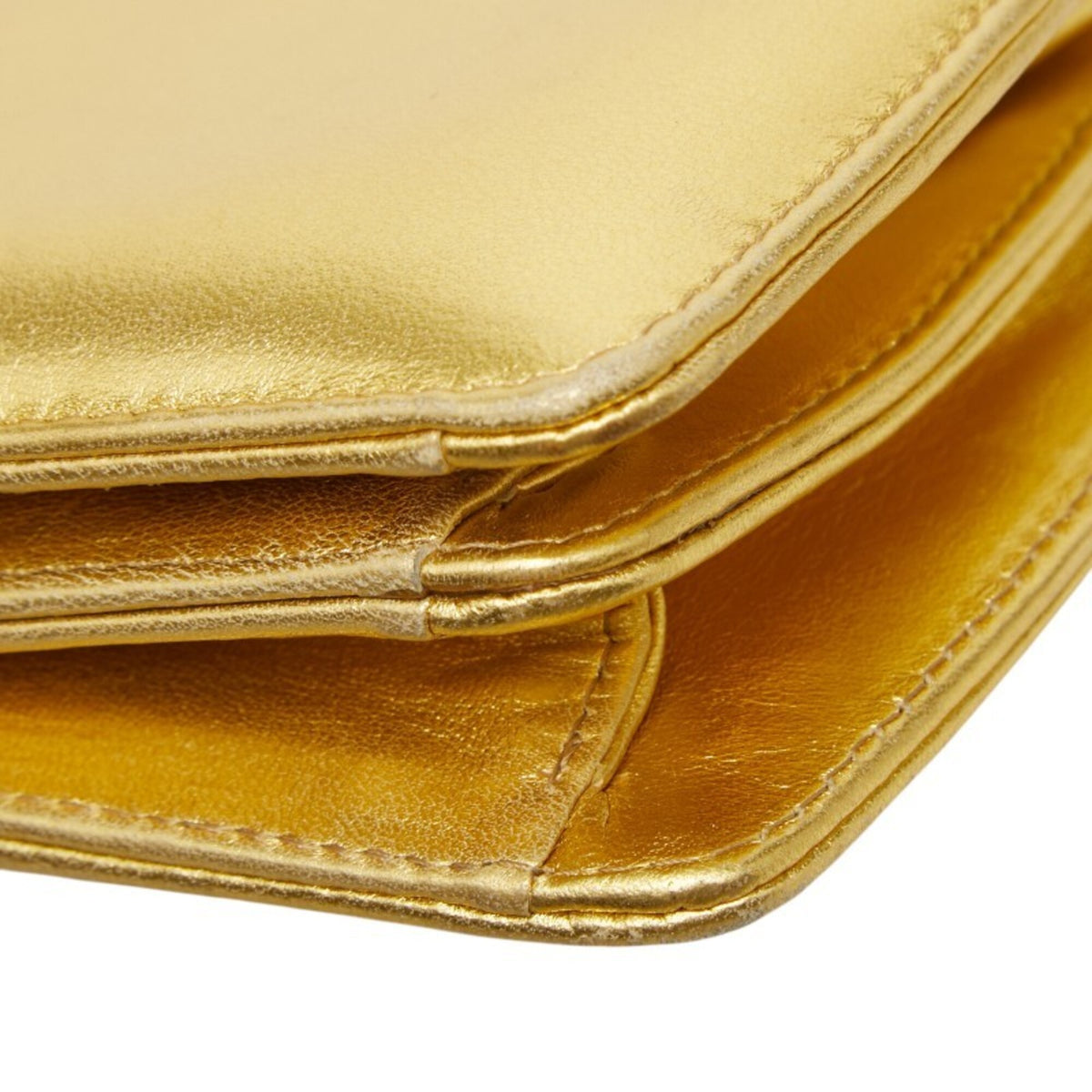 Bottega Veneta Gold Leather Handbag (Pre-Owned)