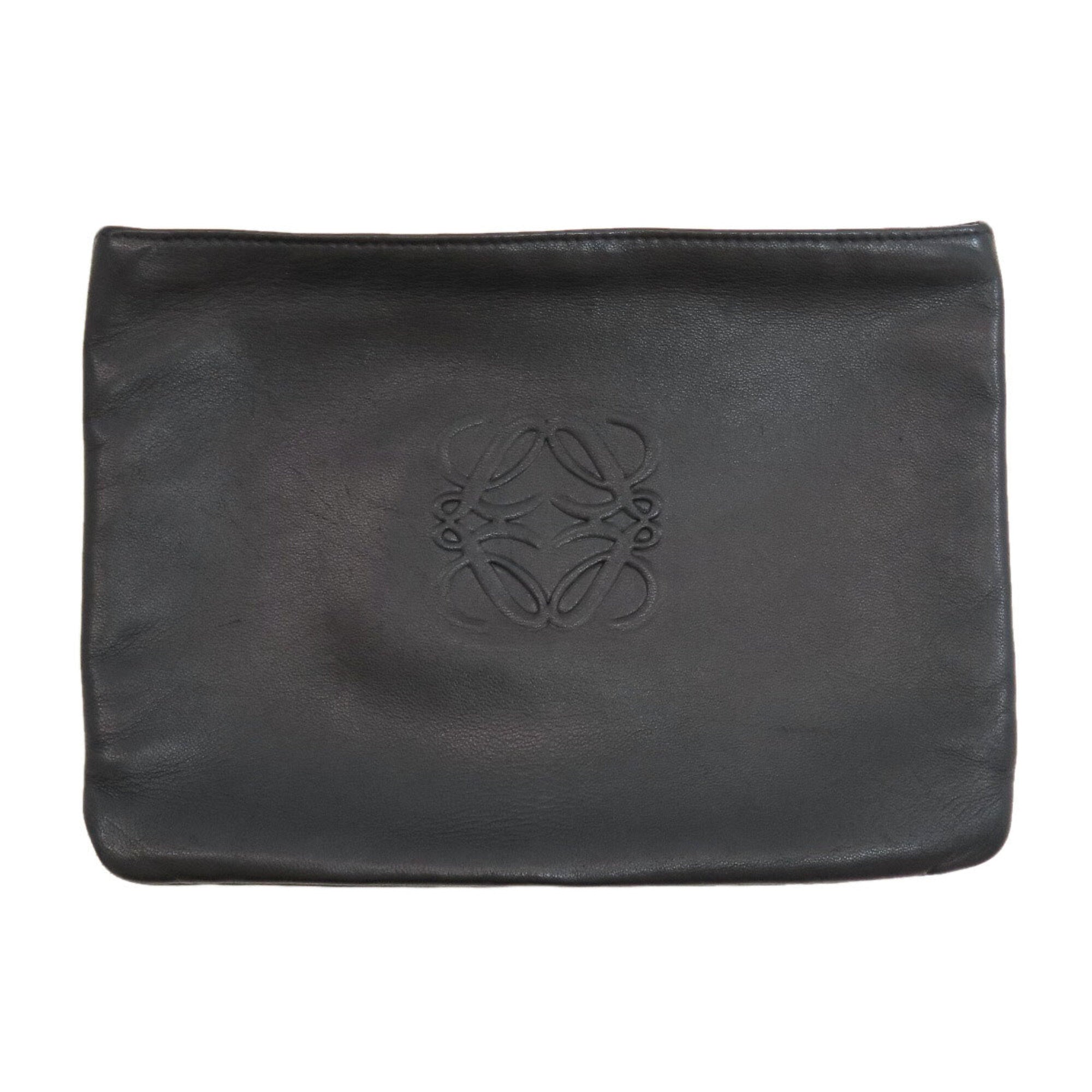 Loewe Black Leather Pouch (Pre-Owned)