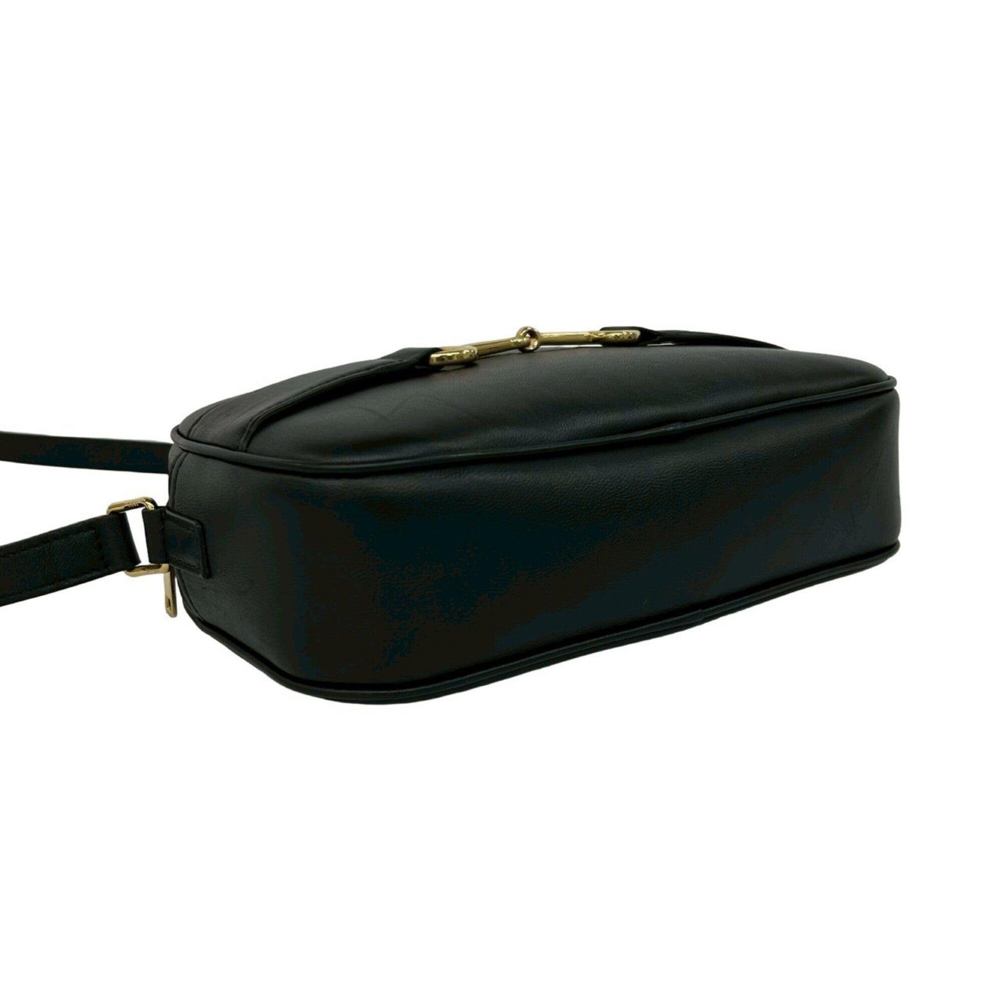 Celine Black Leather Pochette Shoulder Bag (Pre-Owned)