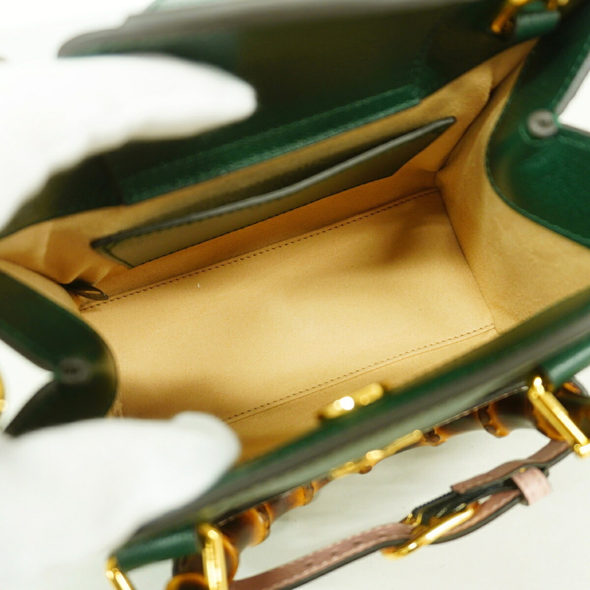 Gucci Green Leather Handbag (Pre-Owned)