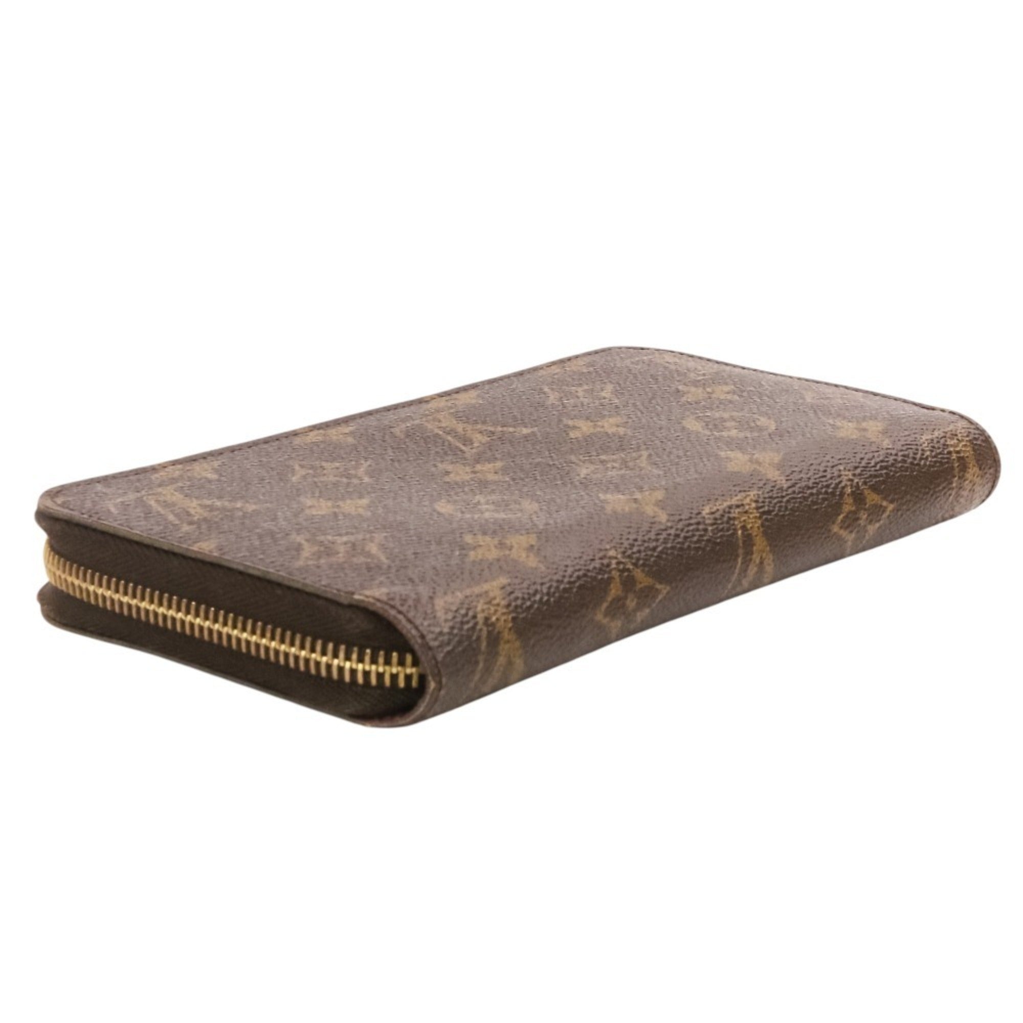 Louis Vuitton Monogram Brown Fuchsia Pink Monogram Long Wallet (Bi-Fold) (Pre-Owned)