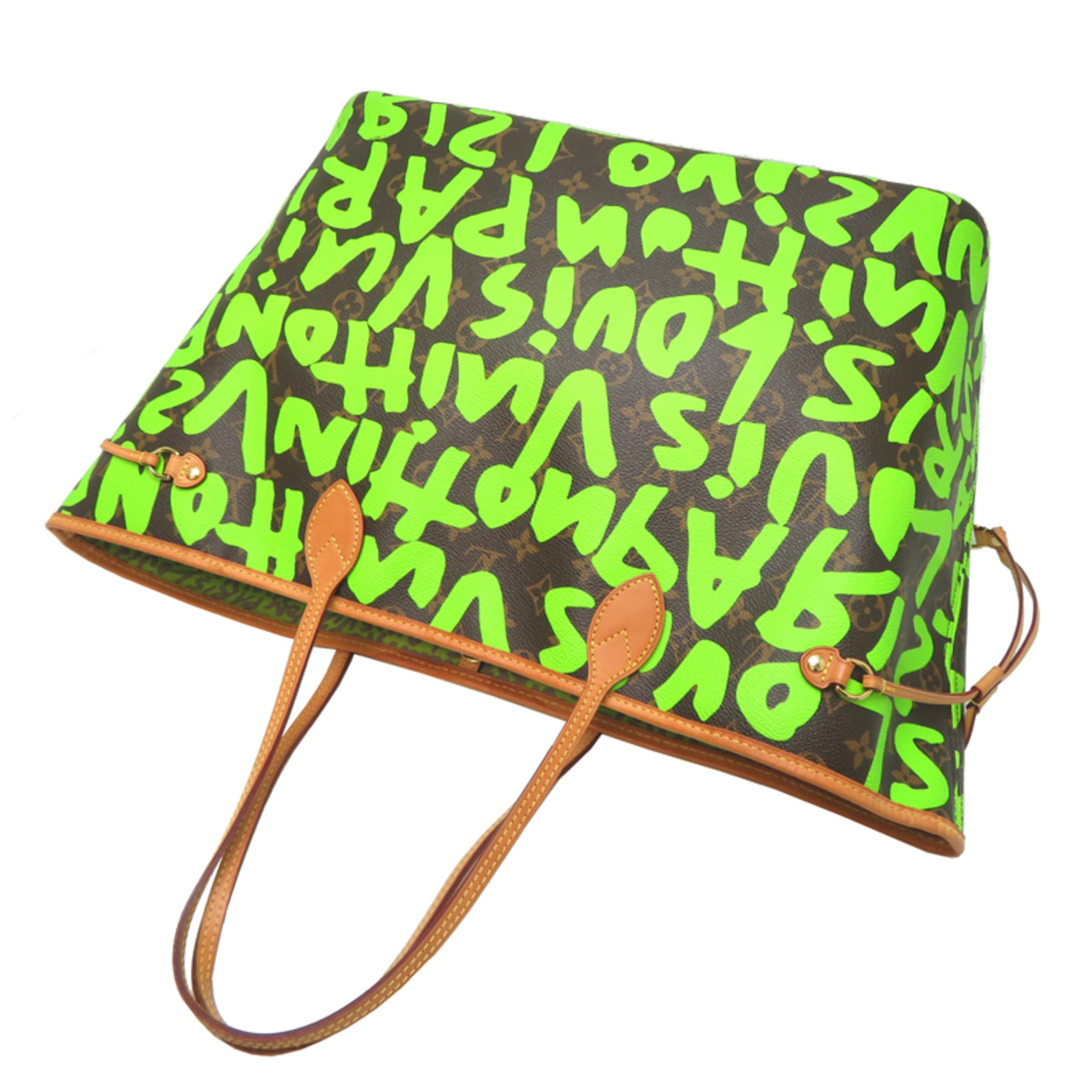 Louis Vuitton Green Monogram Graffiti Tote Bag (Pre-Owned)